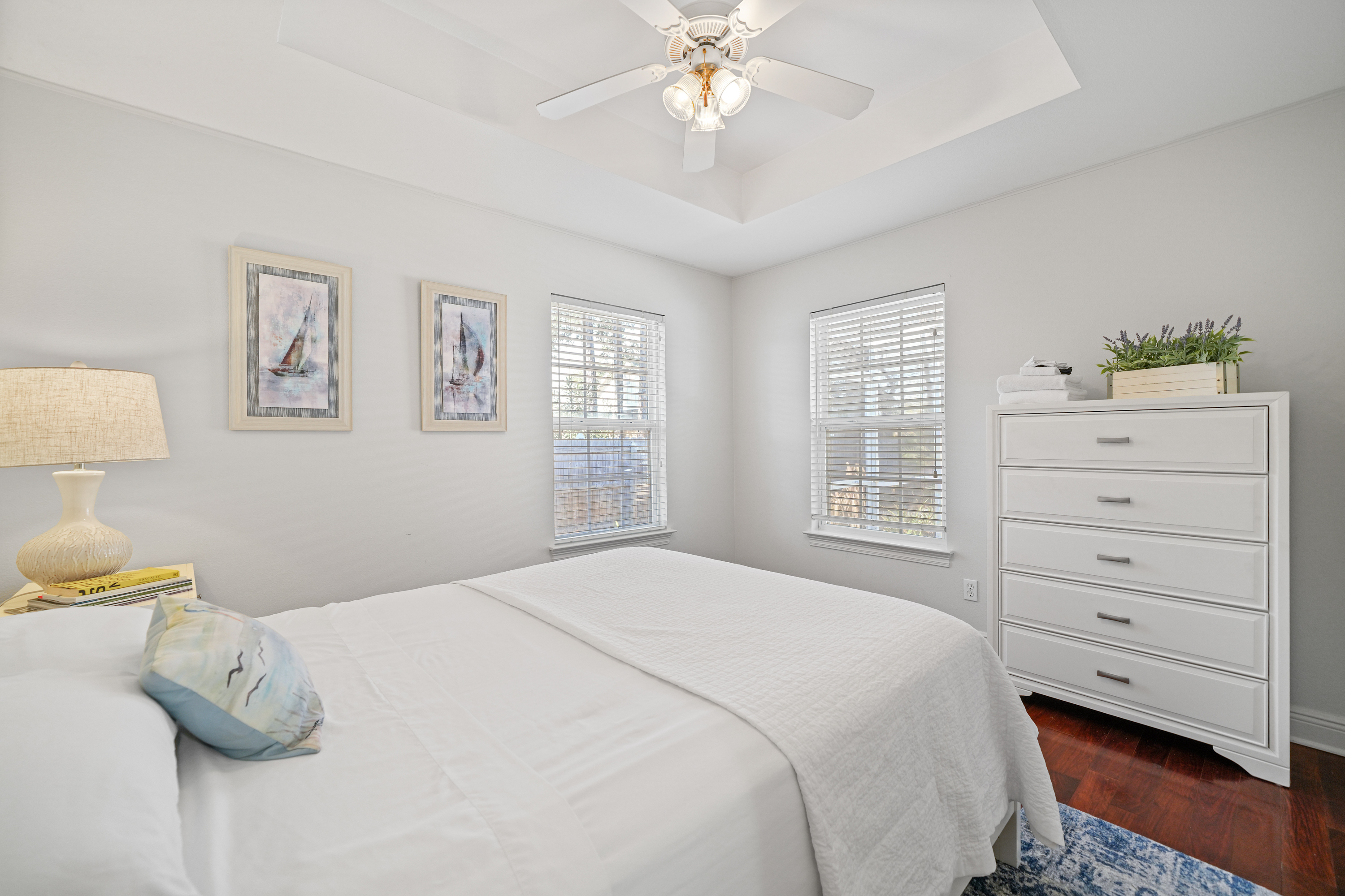 Bedroom 3 with private entry to pool