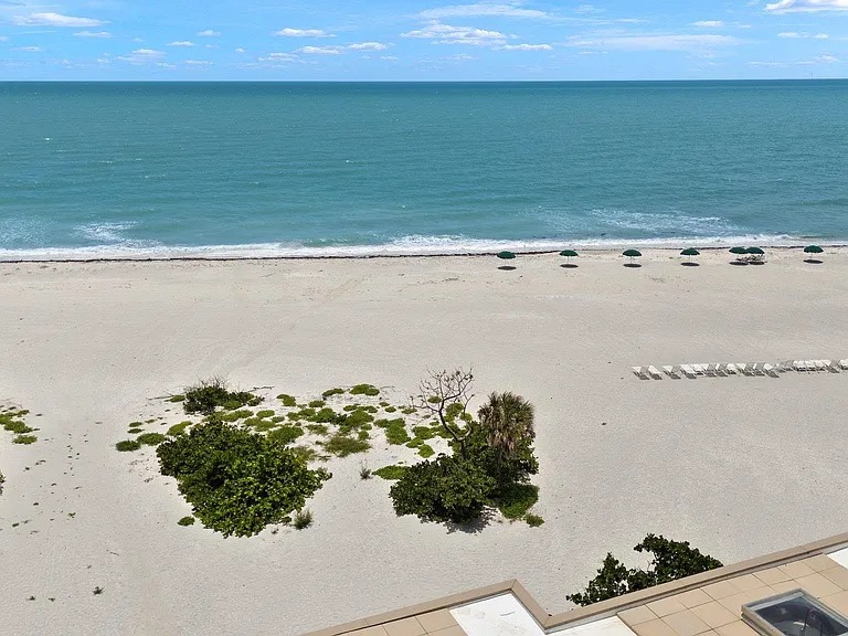 View from building of the beach