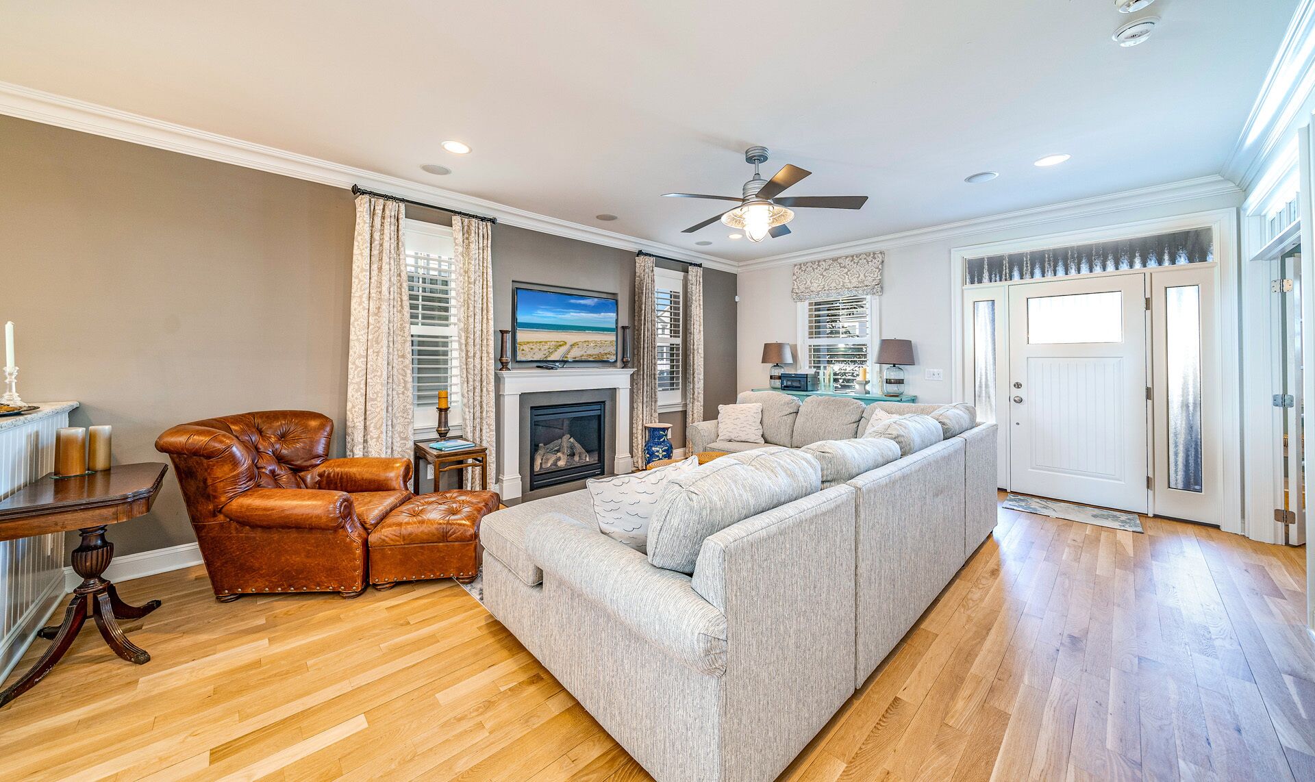 Living room area with lots of seating