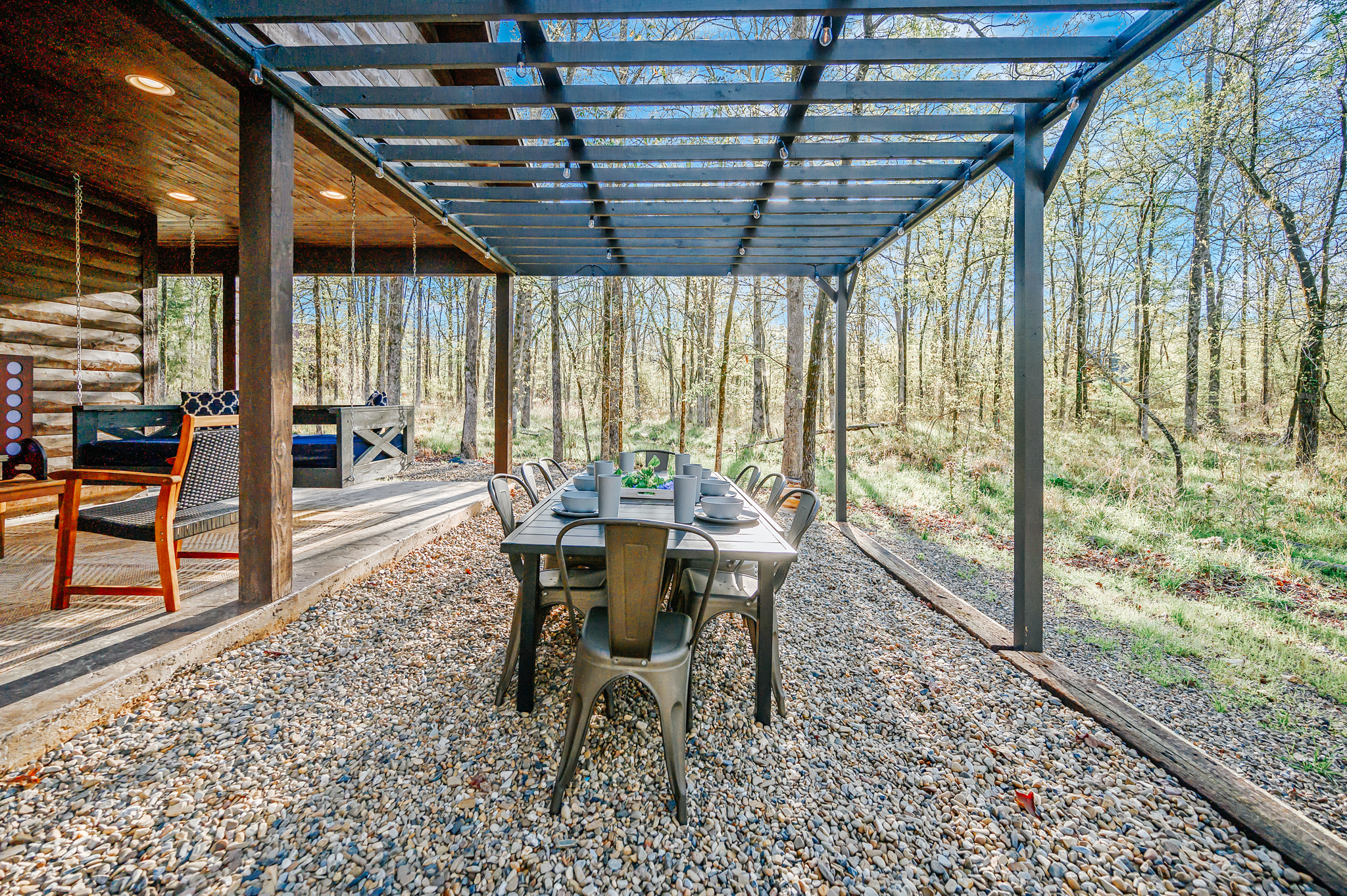 Dine al fresco and enjoy the fresh air in our cozy outdoor dining areaDine al fresco and enjoy the fresh air in our cozy outdoor dining area.