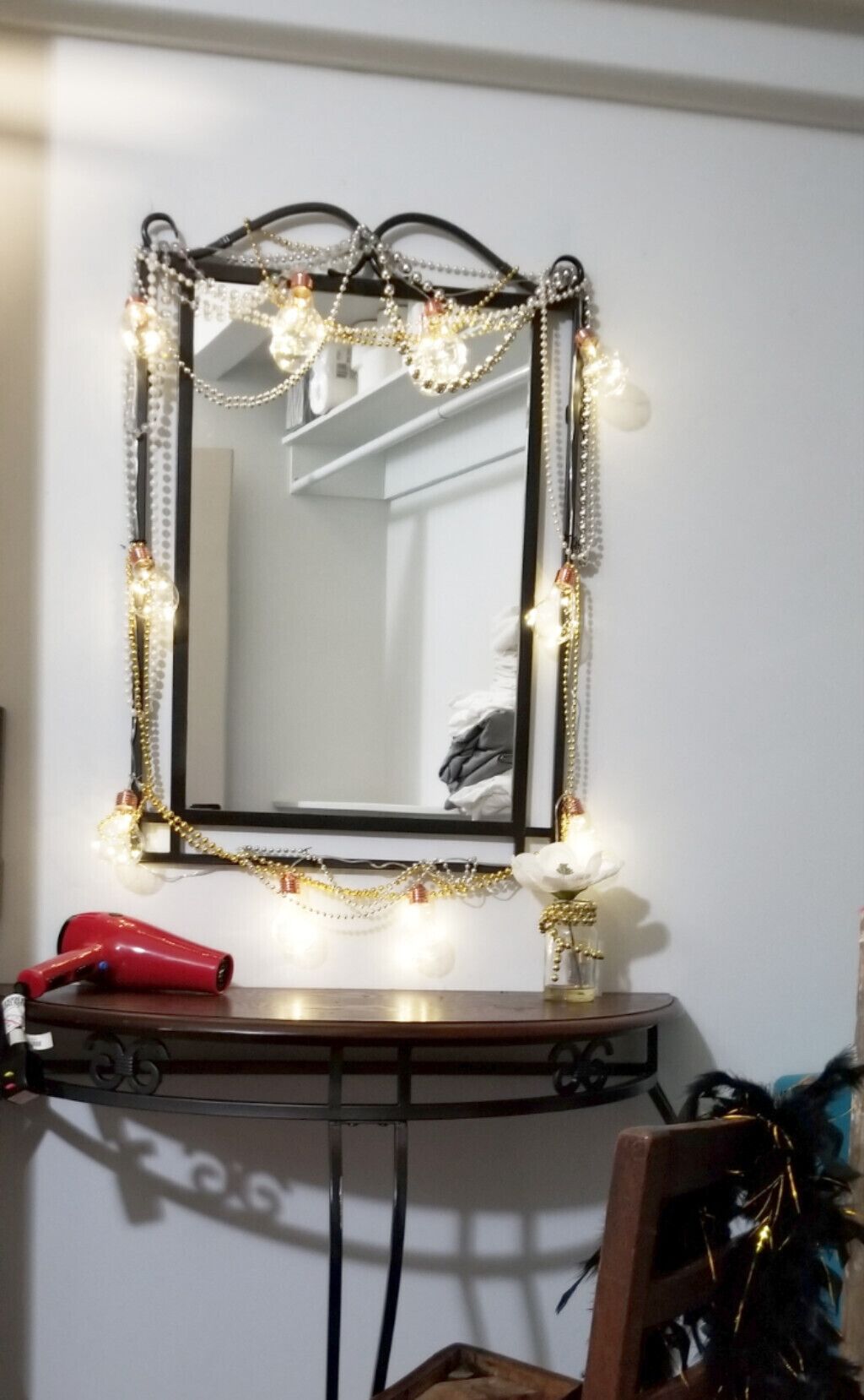 Vanity area within walk-in closet.