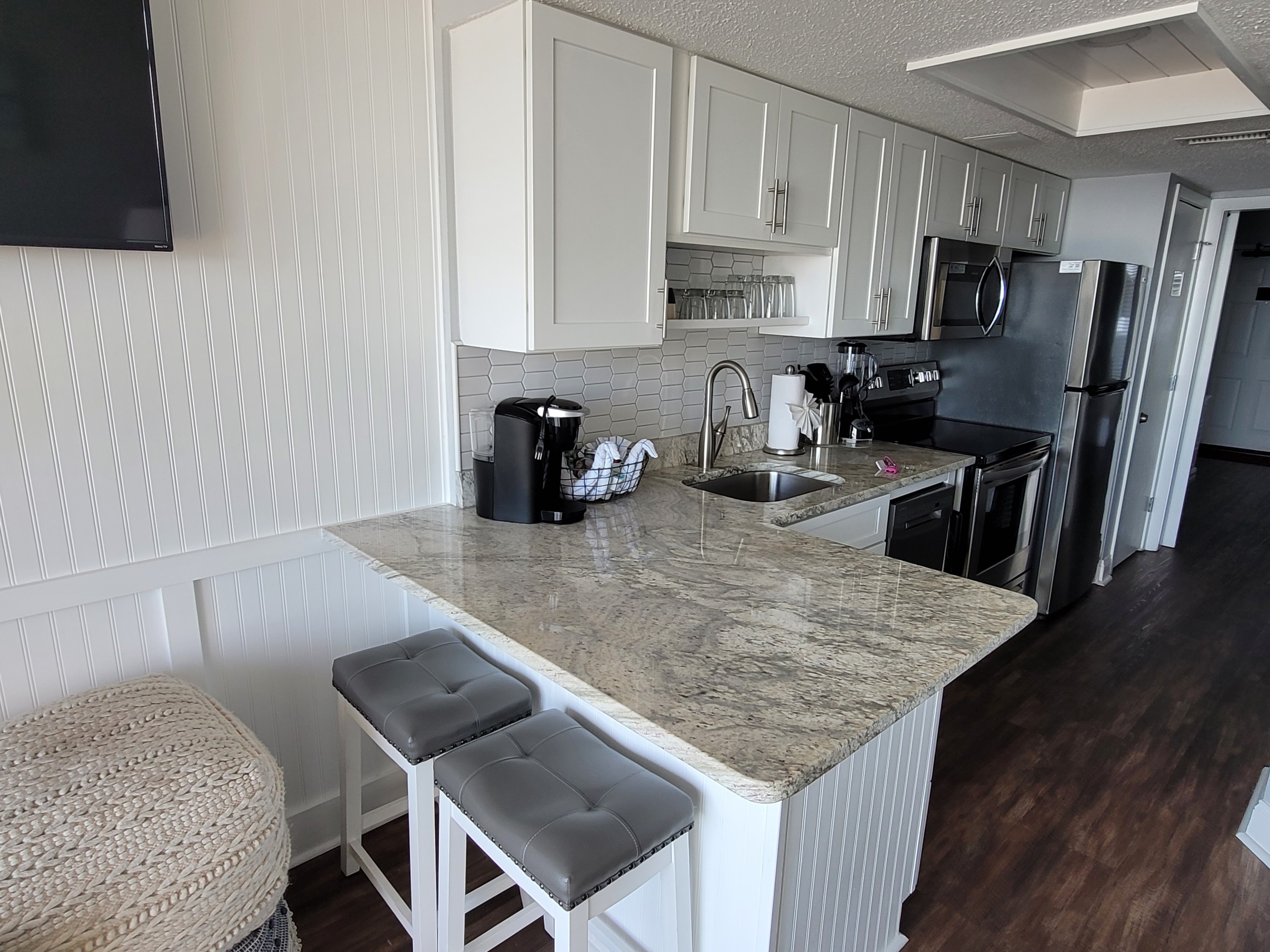 Simple kitchen setup for easy meal prep.