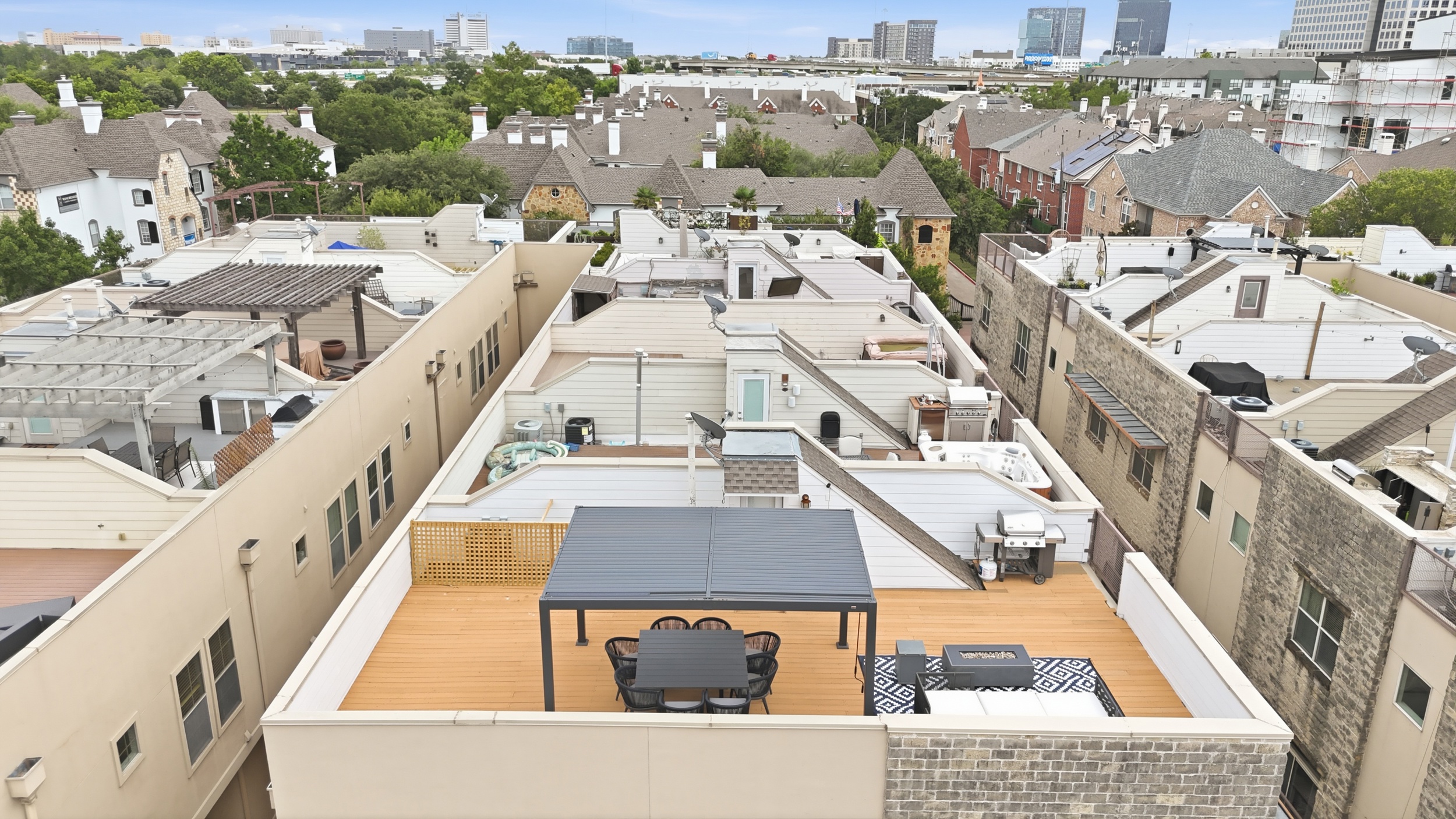 Enjoy stunning skyline views while dining al fresco on your private terrace!