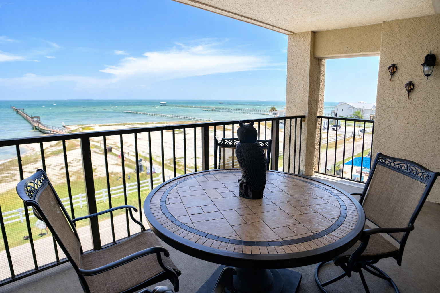 Patio overlooking Aransas Bay