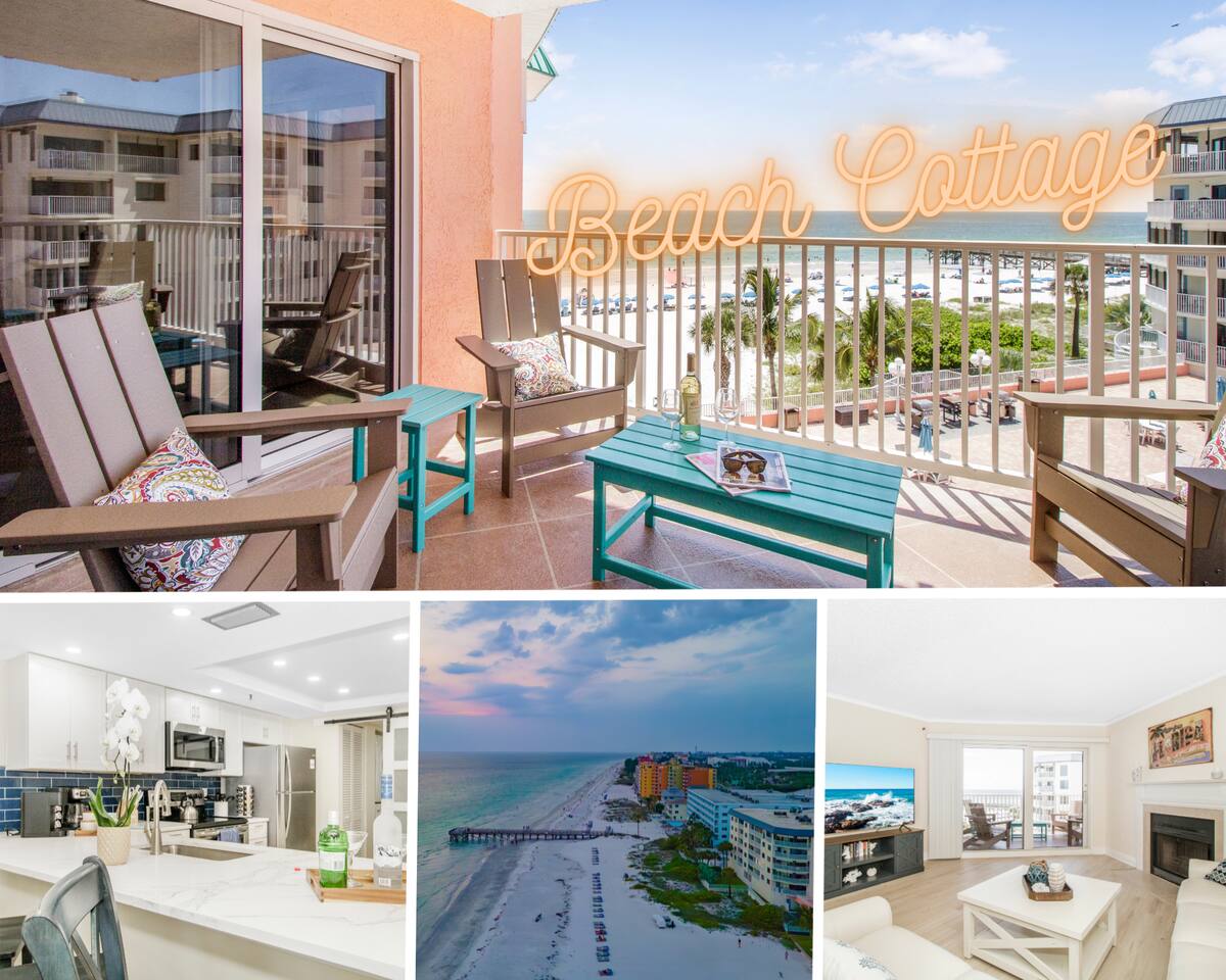 Balcony with panoramic views of the Gulf of Mexico and the heated pool.