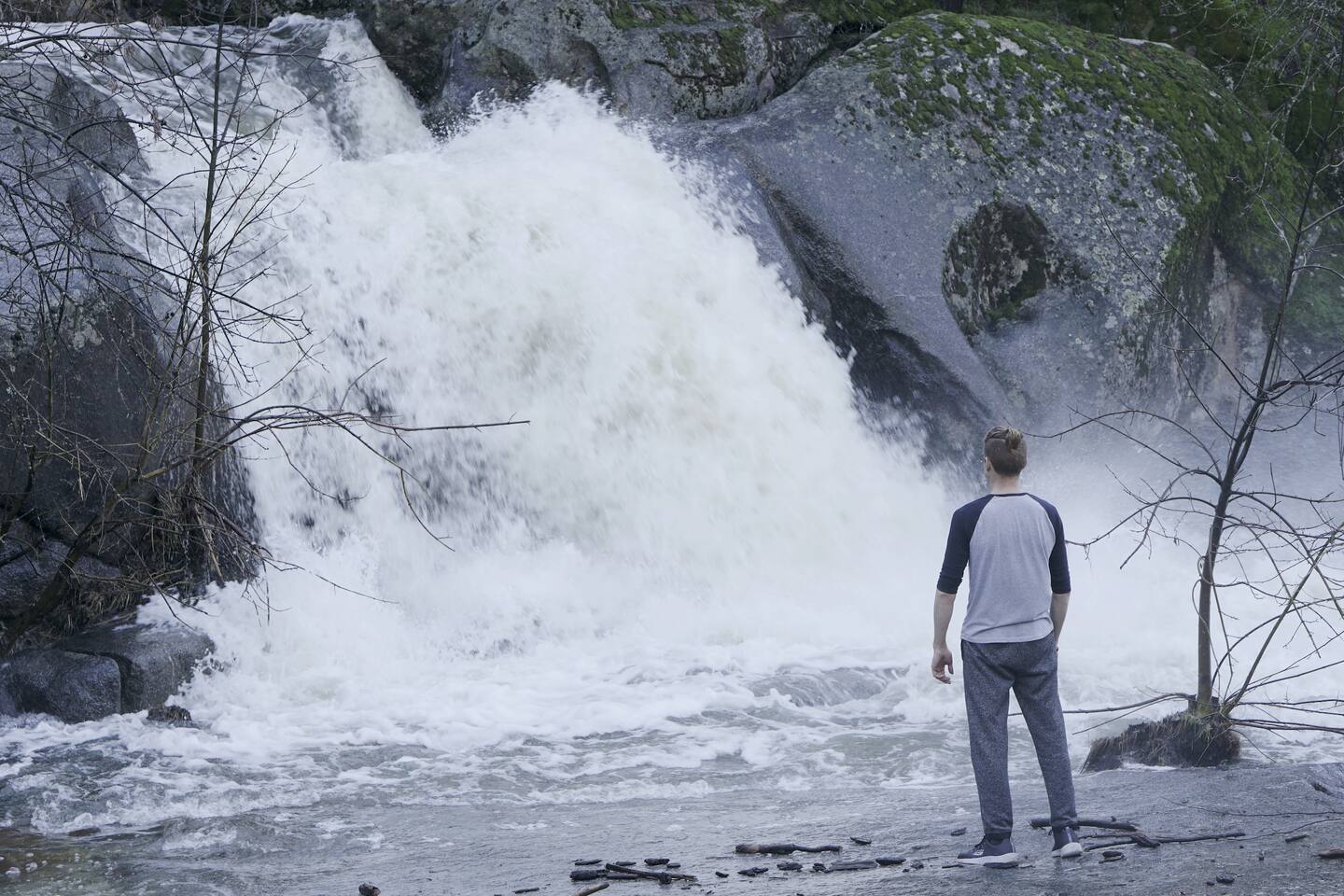 Waterfall after rain