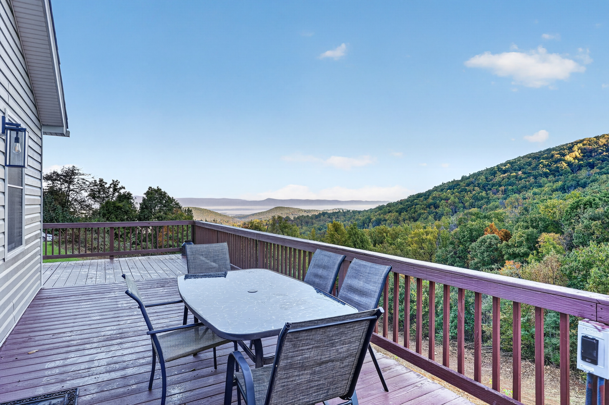 Enjoy your meals outdoors on the side deck enjoying the views when the weather is nice.