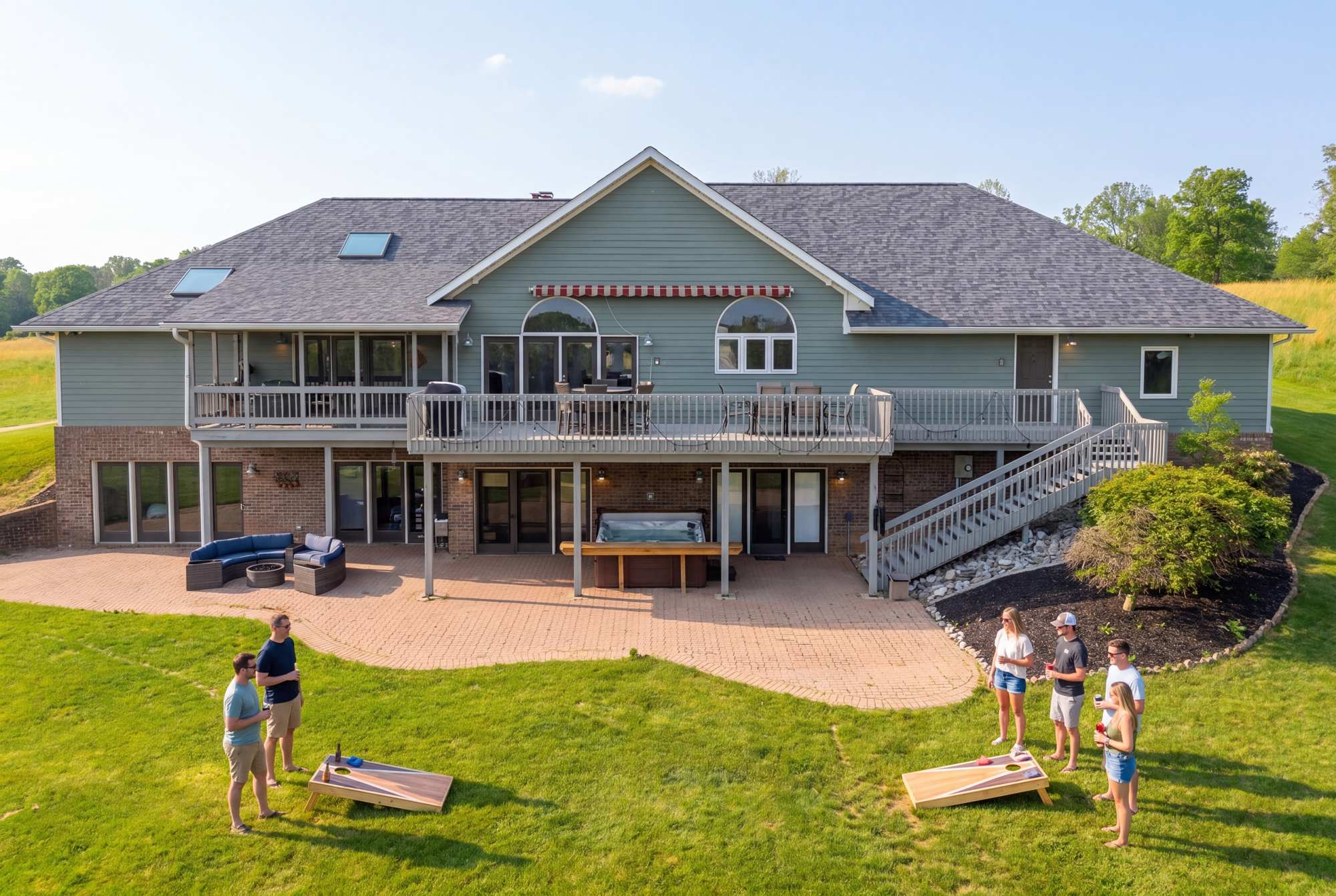 Back of house that overlooks the lake