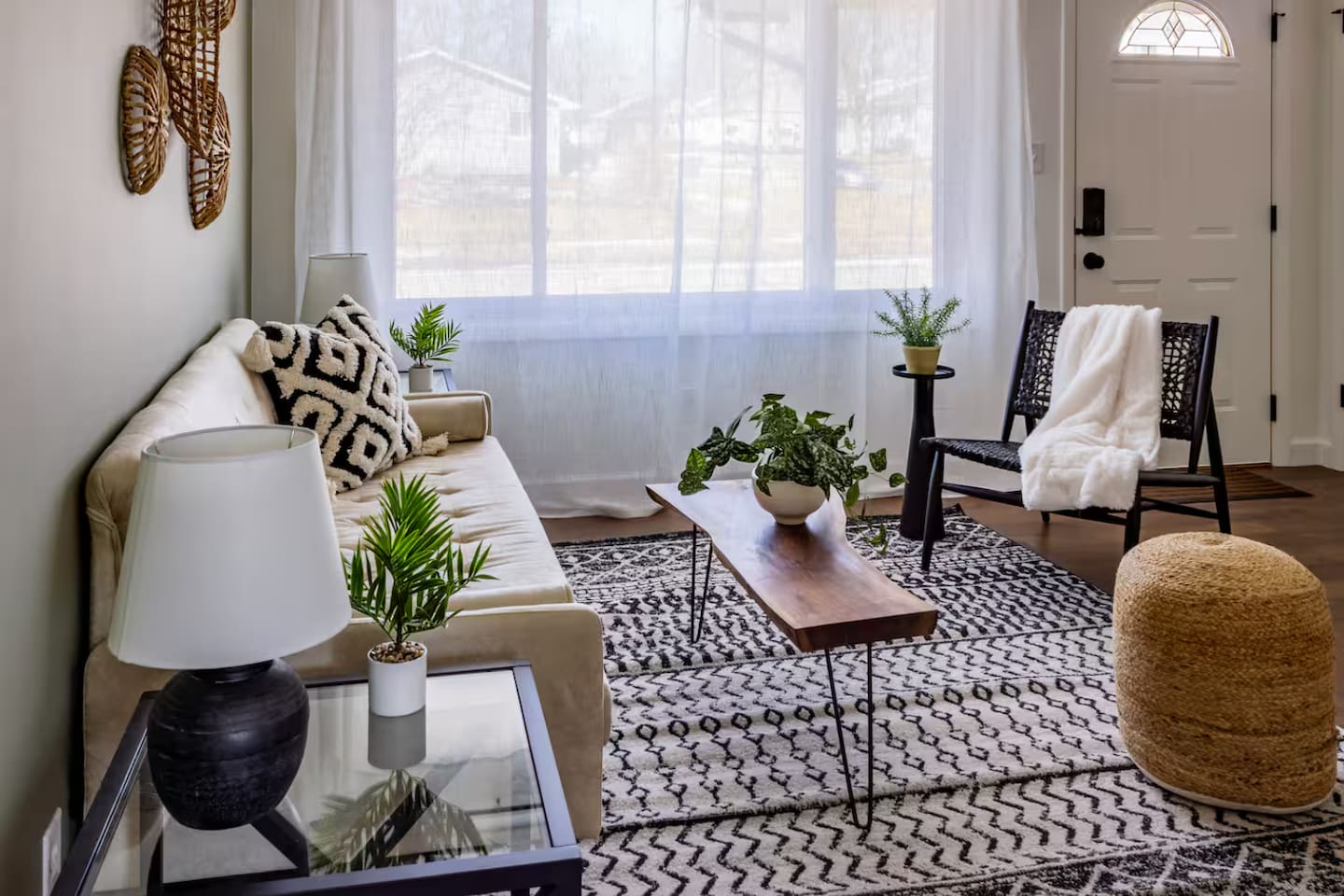 Just steps from the front door, this inviting sitting area welcomes you in from the moment you arrive.