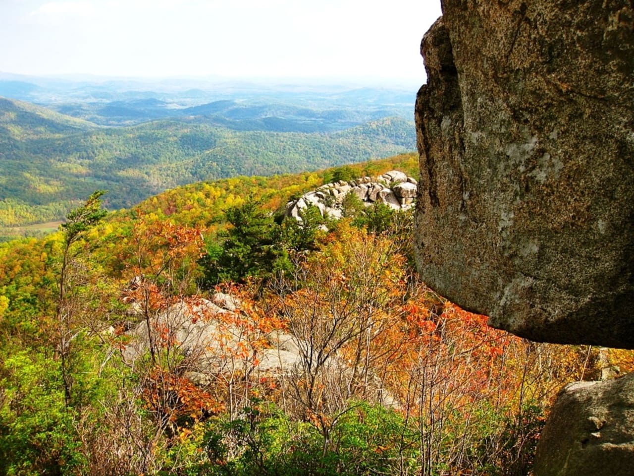 Chimney Rock hiking, minutes from the cabin.