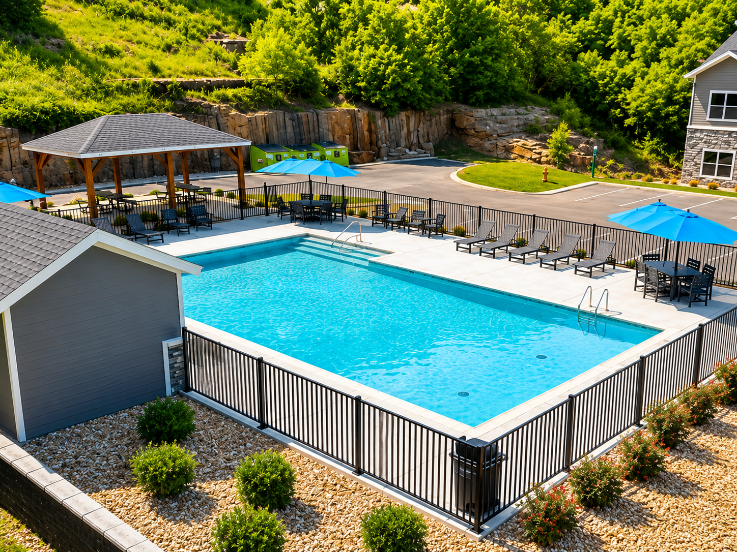 Beautiful new pool for the 2026 season with pavilion and grill for a day of family outdoor fun! We have towels available so you don't need to bring them from home
