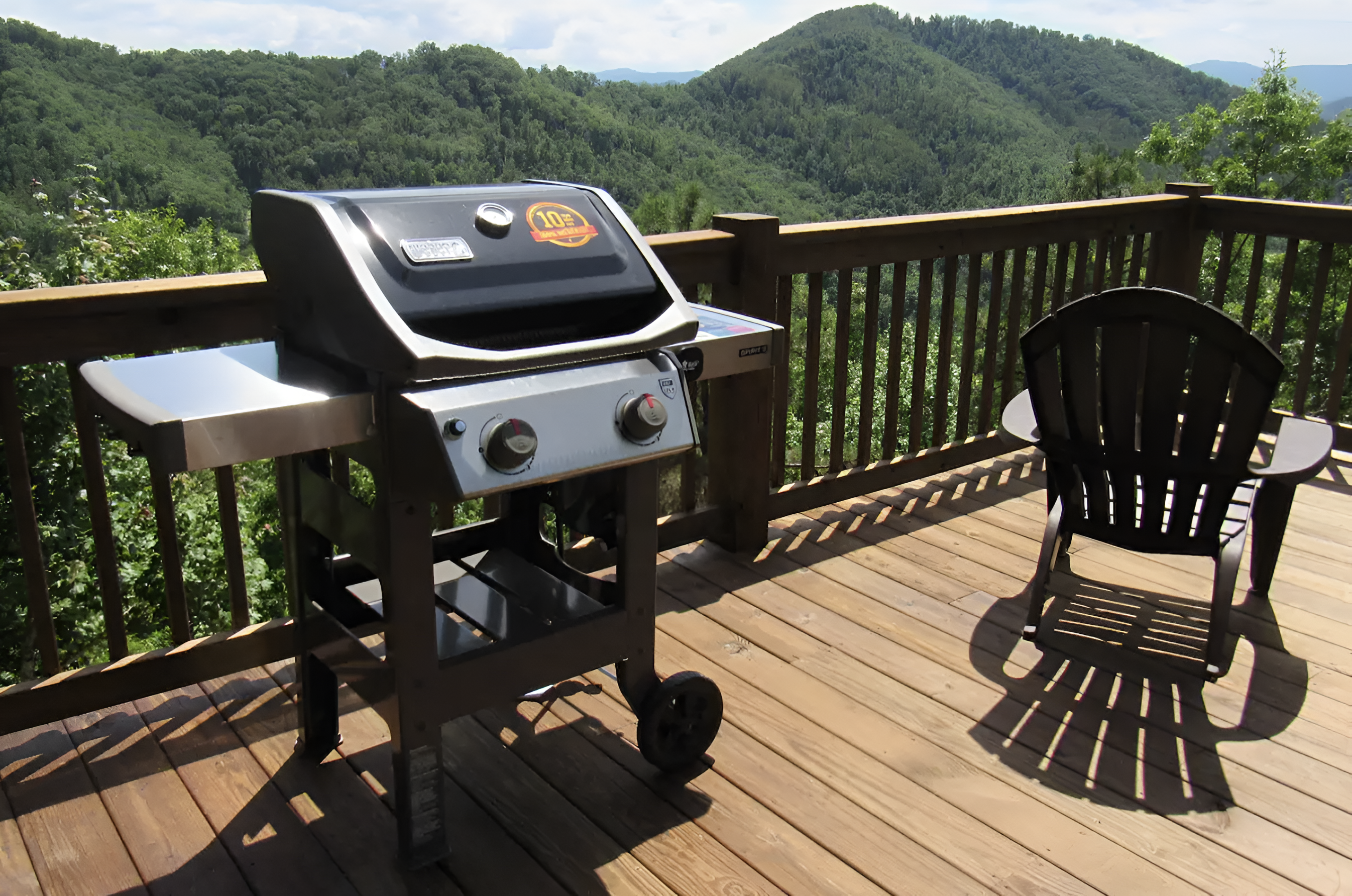 We've got a grill waiting for you on the deck for all your outdoor cookout needs.