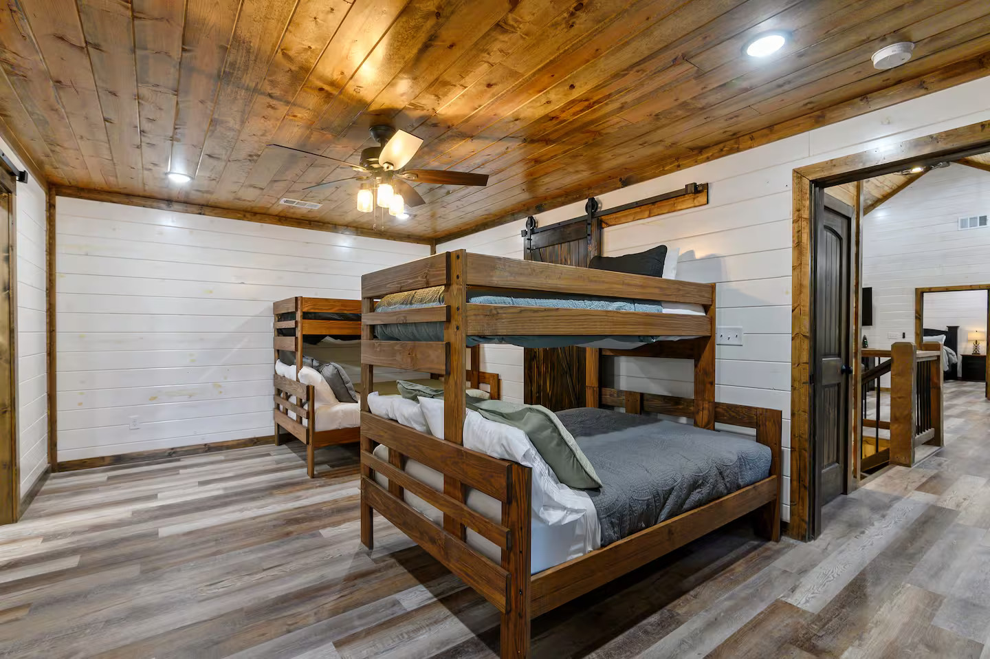 Spacious bunk rooms bring the fun — perfect for cousins, friends, or late-night movie marathons.