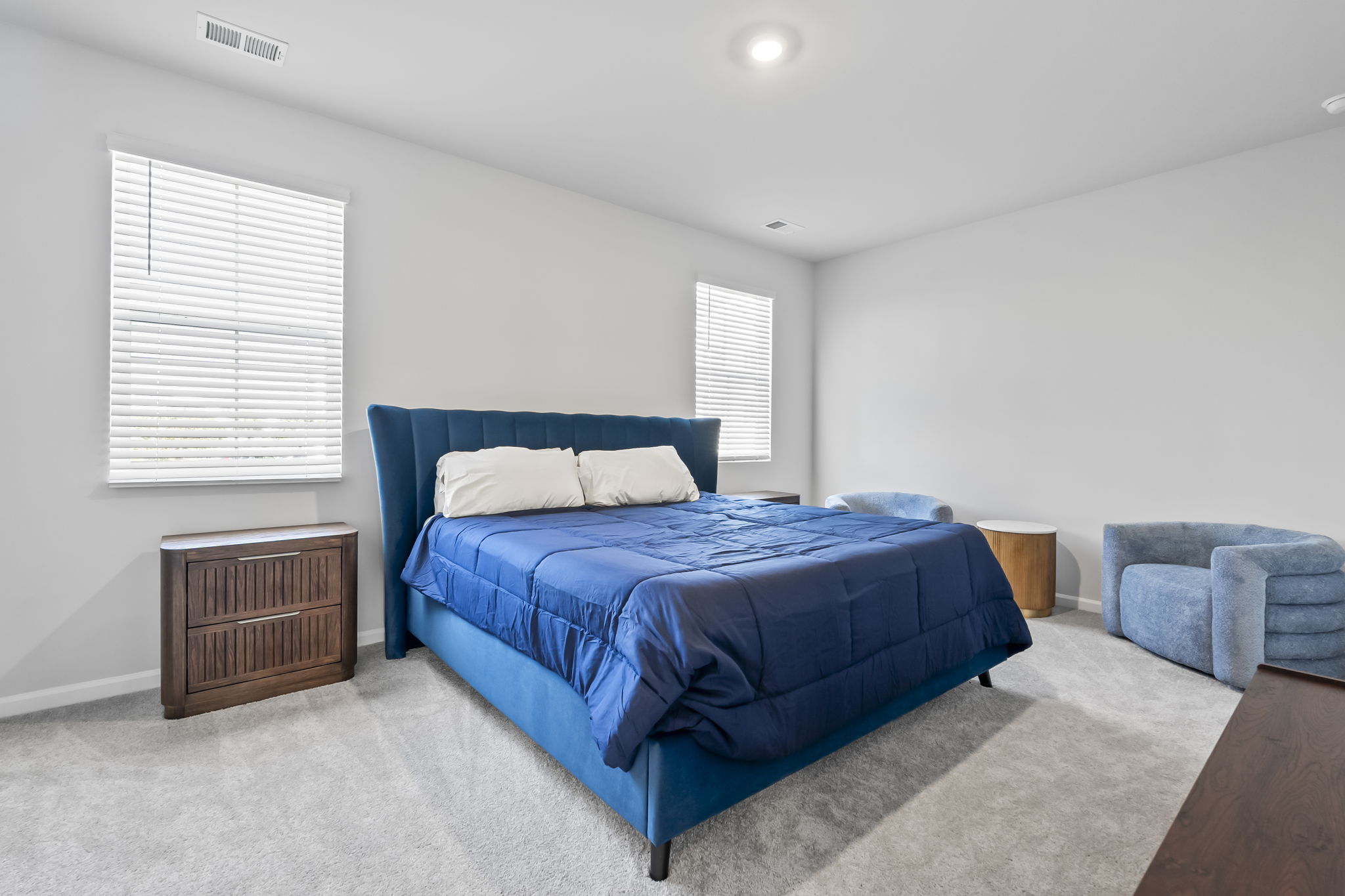 Master Bedroom with King bed, ensuite bathroom, walk in closet and Roku Smart TV