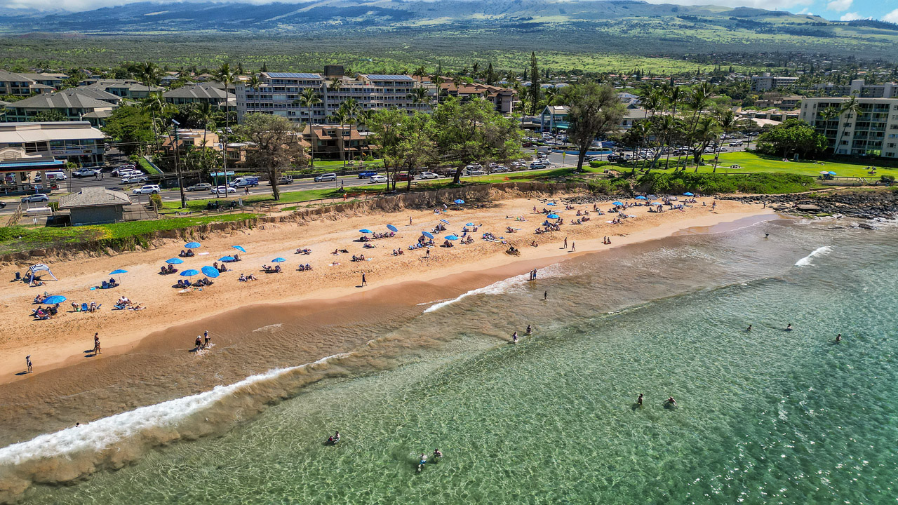 Long Stretch of Kamaole 2 Beach