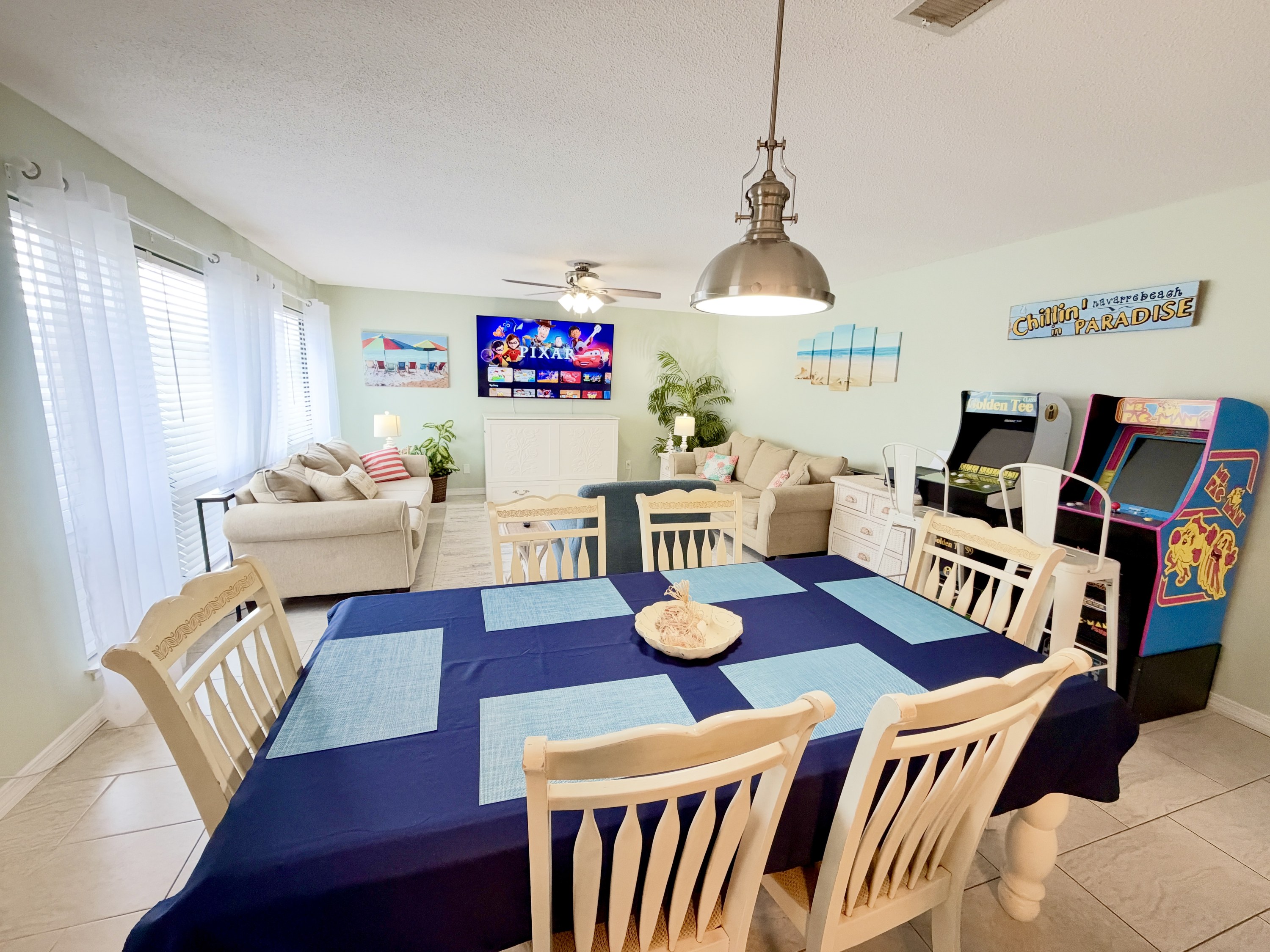 Our dining area comfortably seats six people