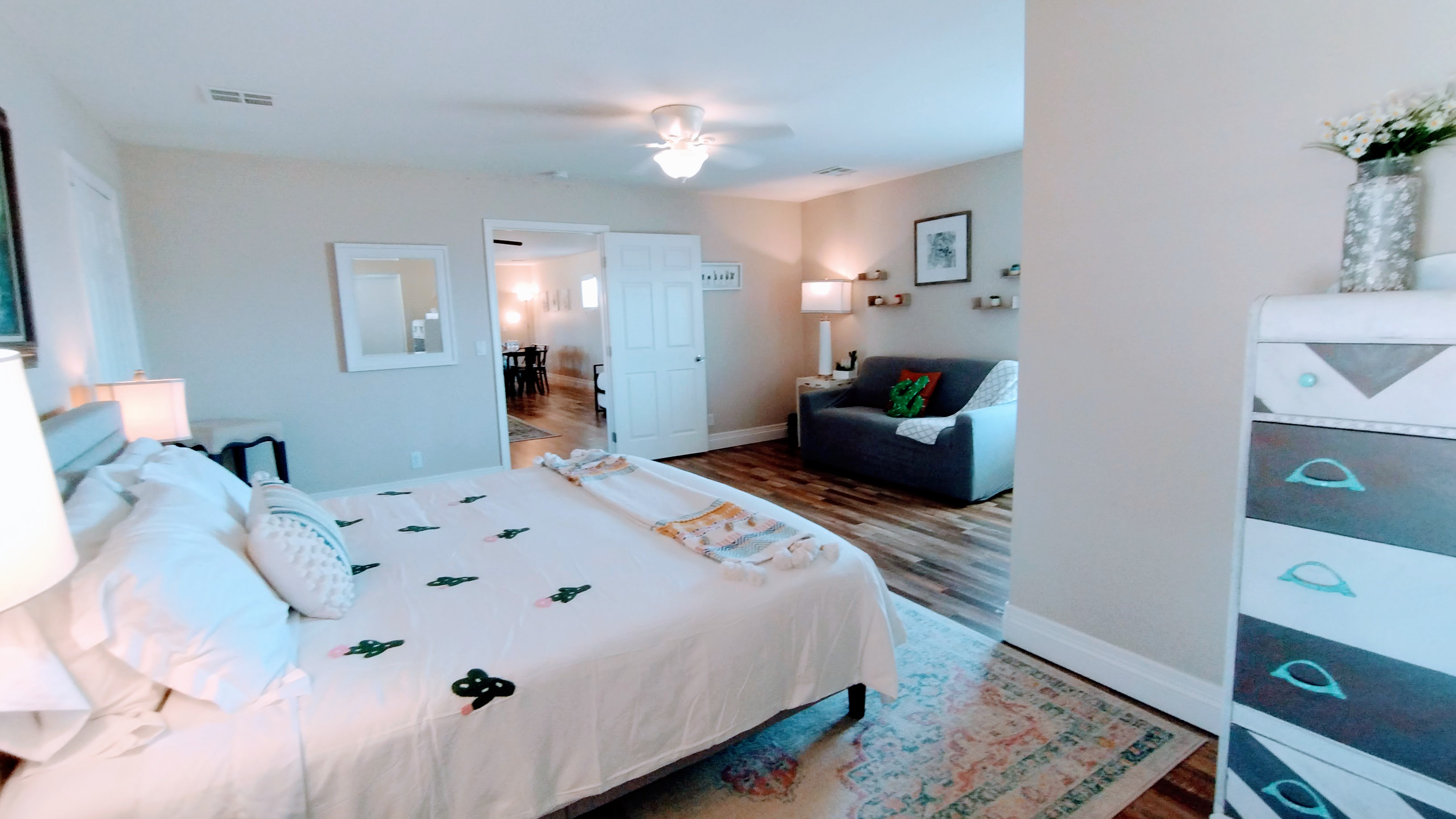 Full sofa bed available in bedroom