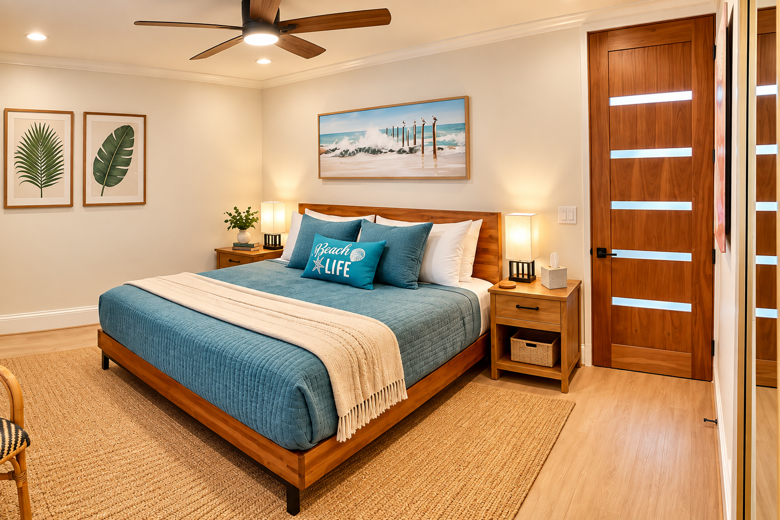 King-Size Bed and 65-inch Smart TV
