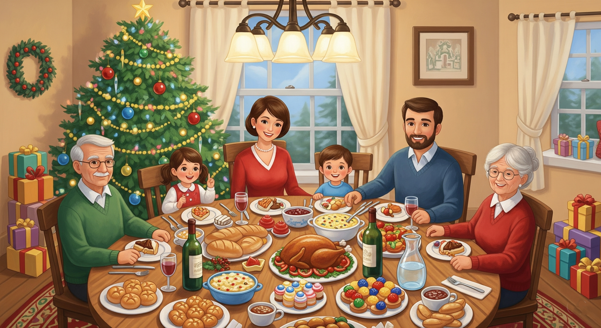 family gathering during Christmas