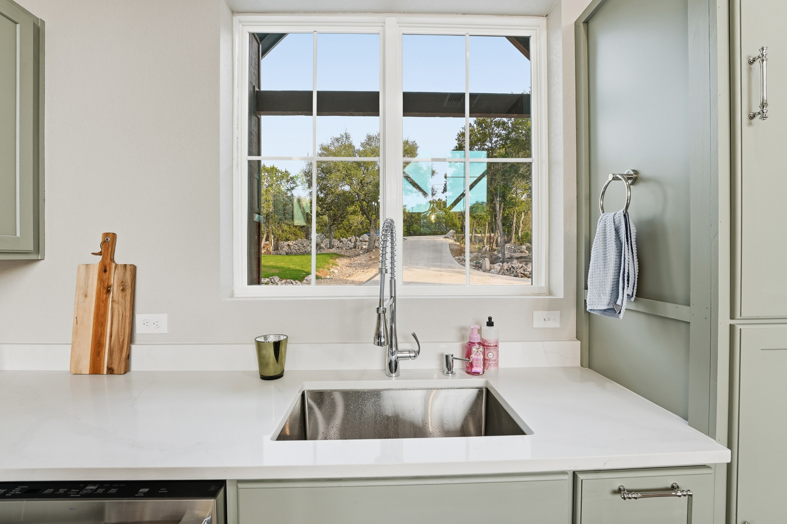 Thoughtfully designed kitchen with generous prep space and seating.