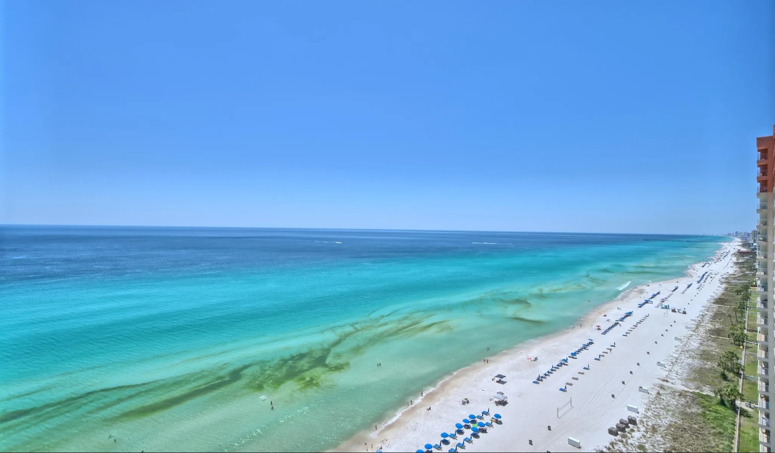 Azure colored waters of the Gulf