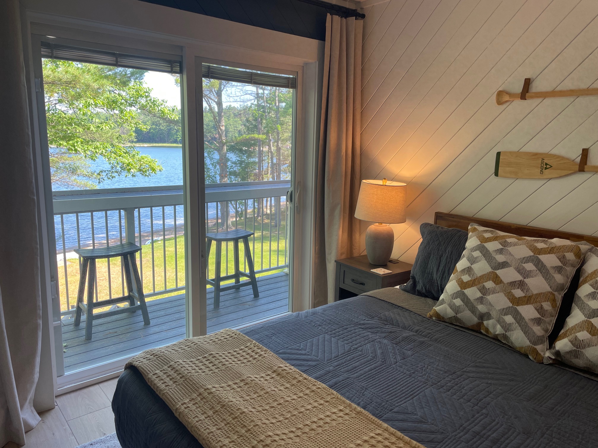 Bedroom 2 - King bed, lake view and balcony