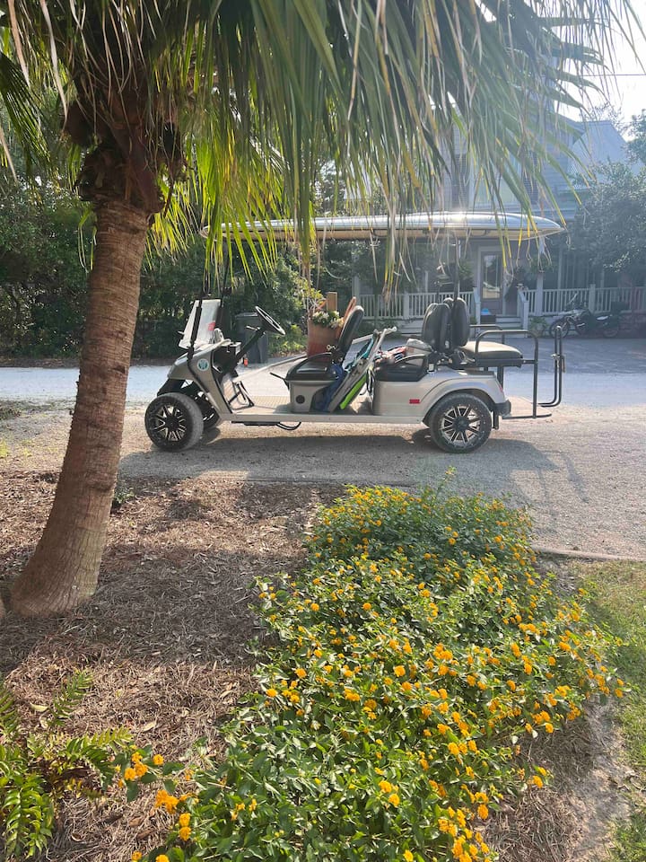 6 seater golf cart for cruising to the beach