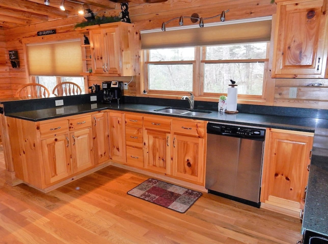 Fully stocked kitchen area