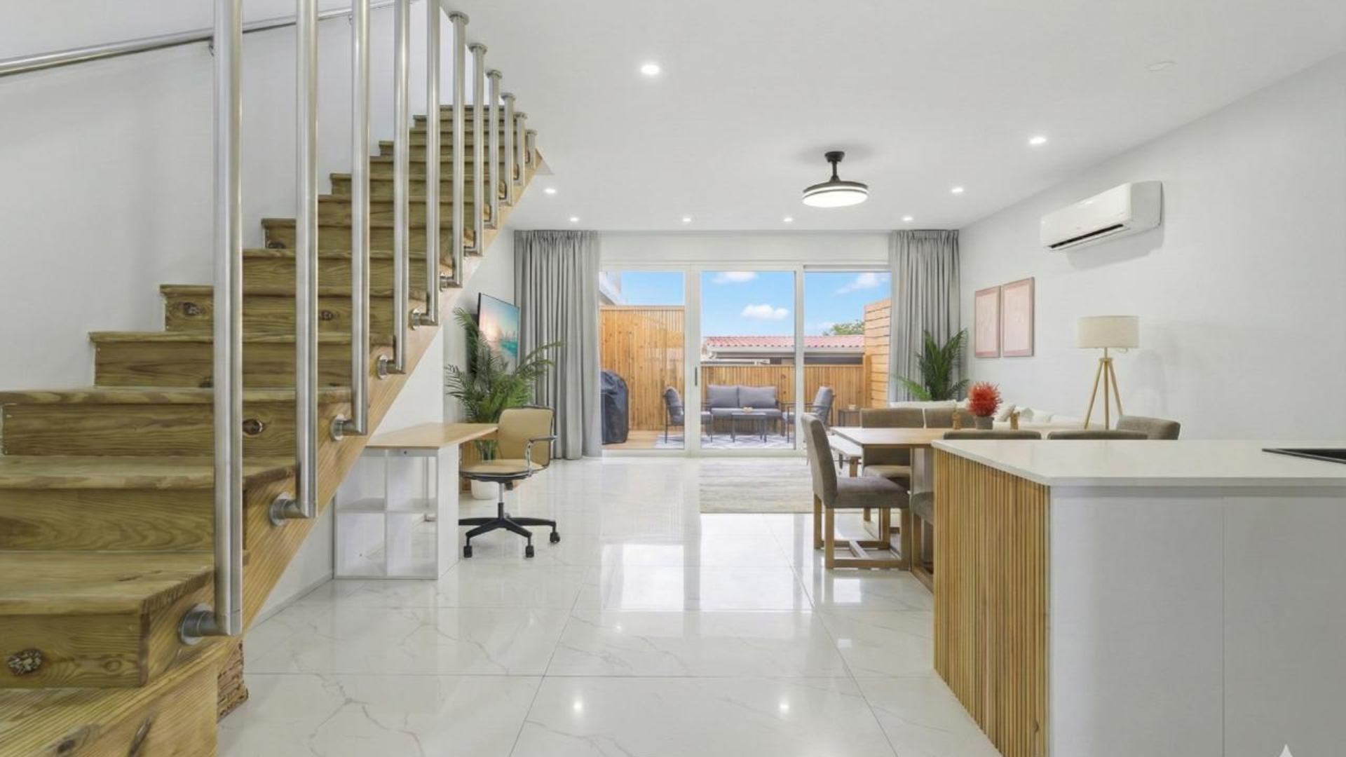 Bright entry leading into the open living and dining area