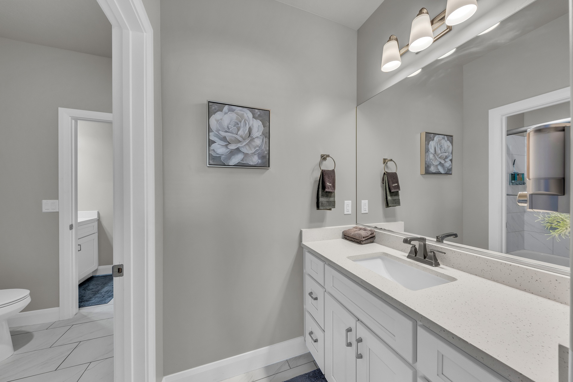 Elegant dual-sink vanity