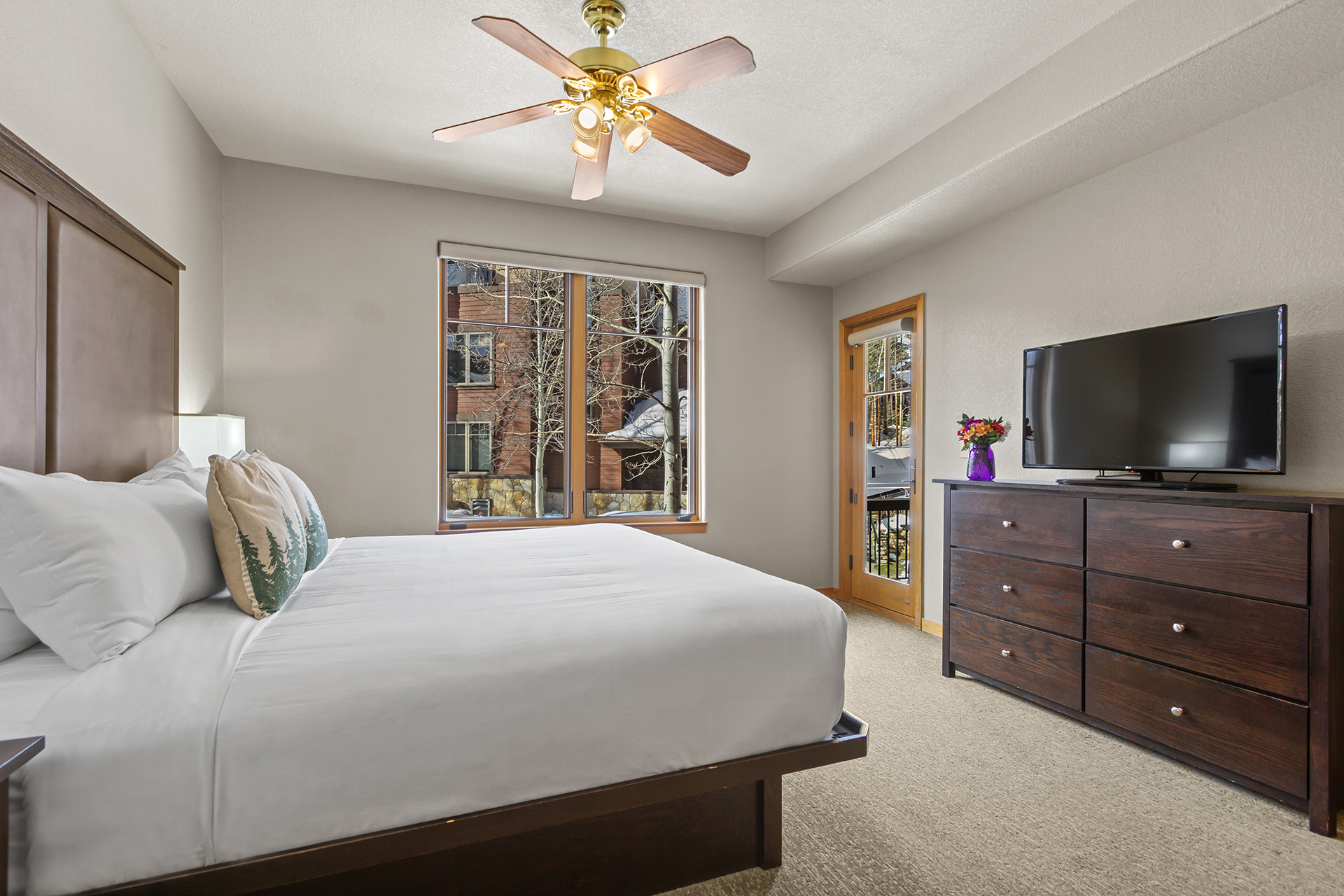 Master bedroom with TV
