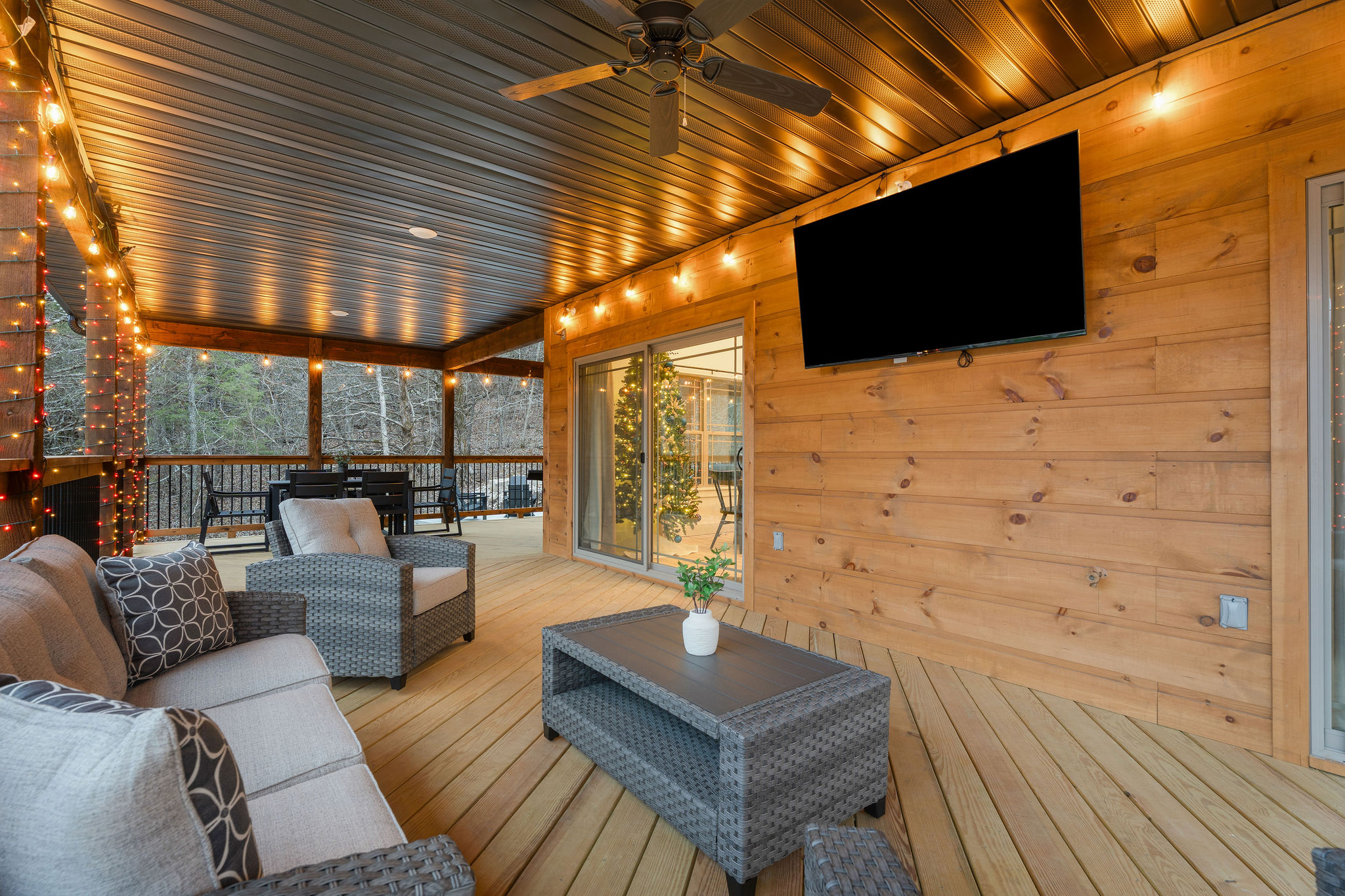 Cozy outdoor seating for quiet mornings or evening chats.