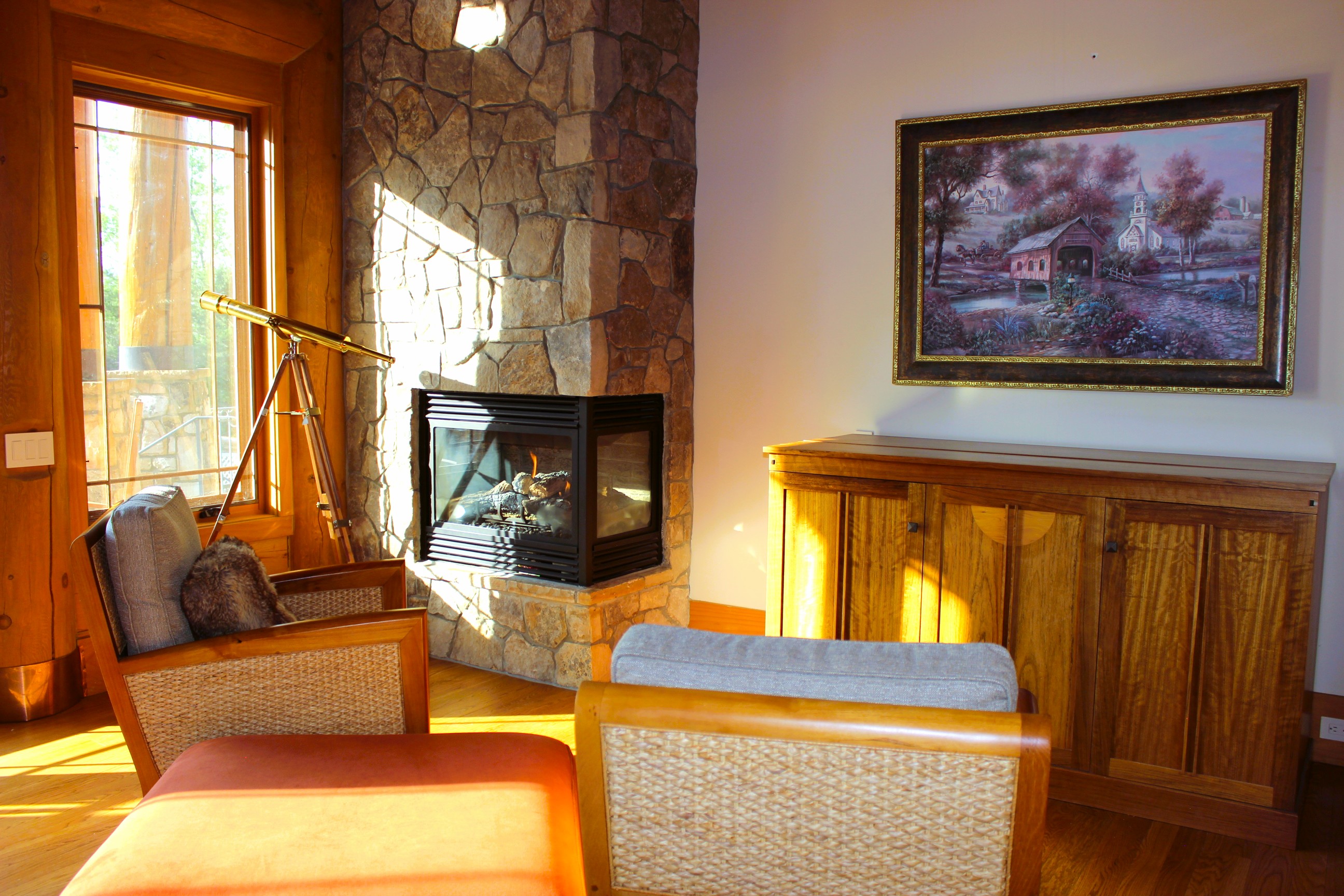 Sitting area in master bedroom