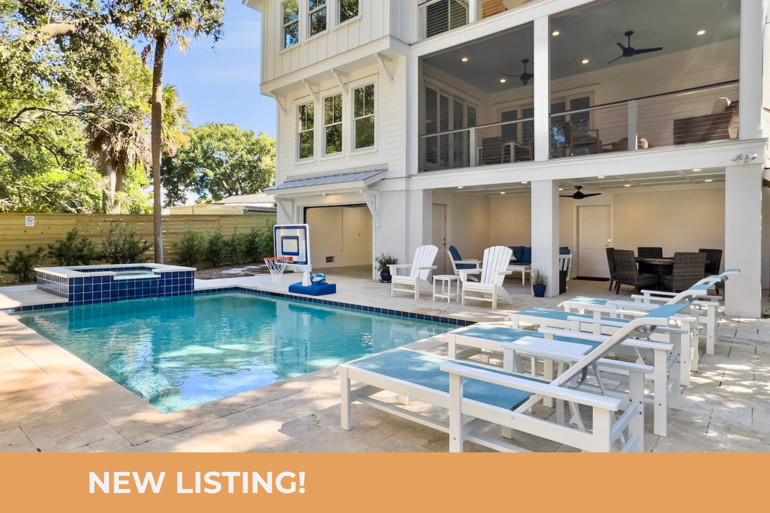 Pool Area Cameron by the Sea | 3203 Cameron Blvd | Isle of Palms, SC | IOP Escapes