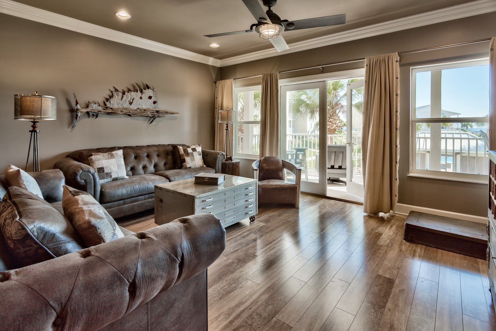 Living Room with industrial design