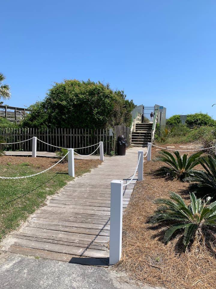 Private beach path | Beach Break | IOP Escapes Vacation Rentals | 1400 Ocean Blvd 106B, Isle of Palms SC