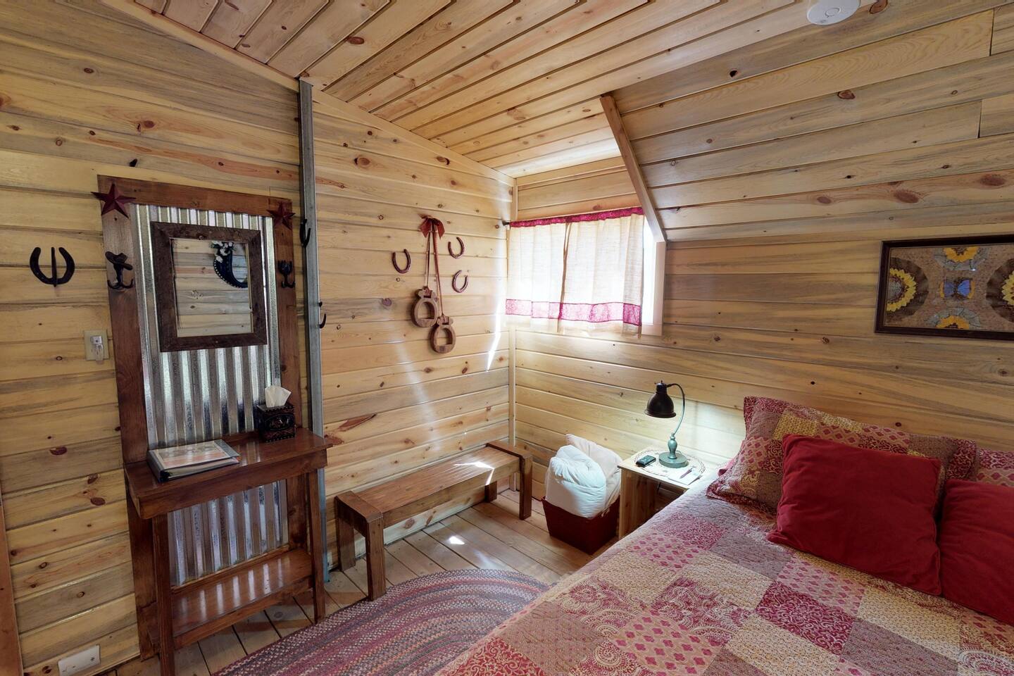 Bedroom with separate TV room and lounge area