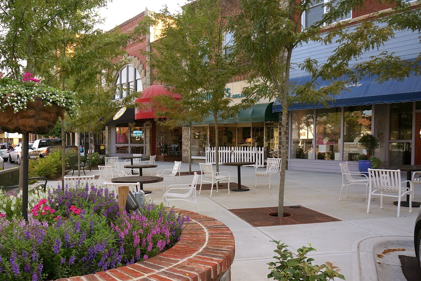 Downtown Hendersonville- 14 miles away. Numerous restaurants, shopping, Apple Festival and more