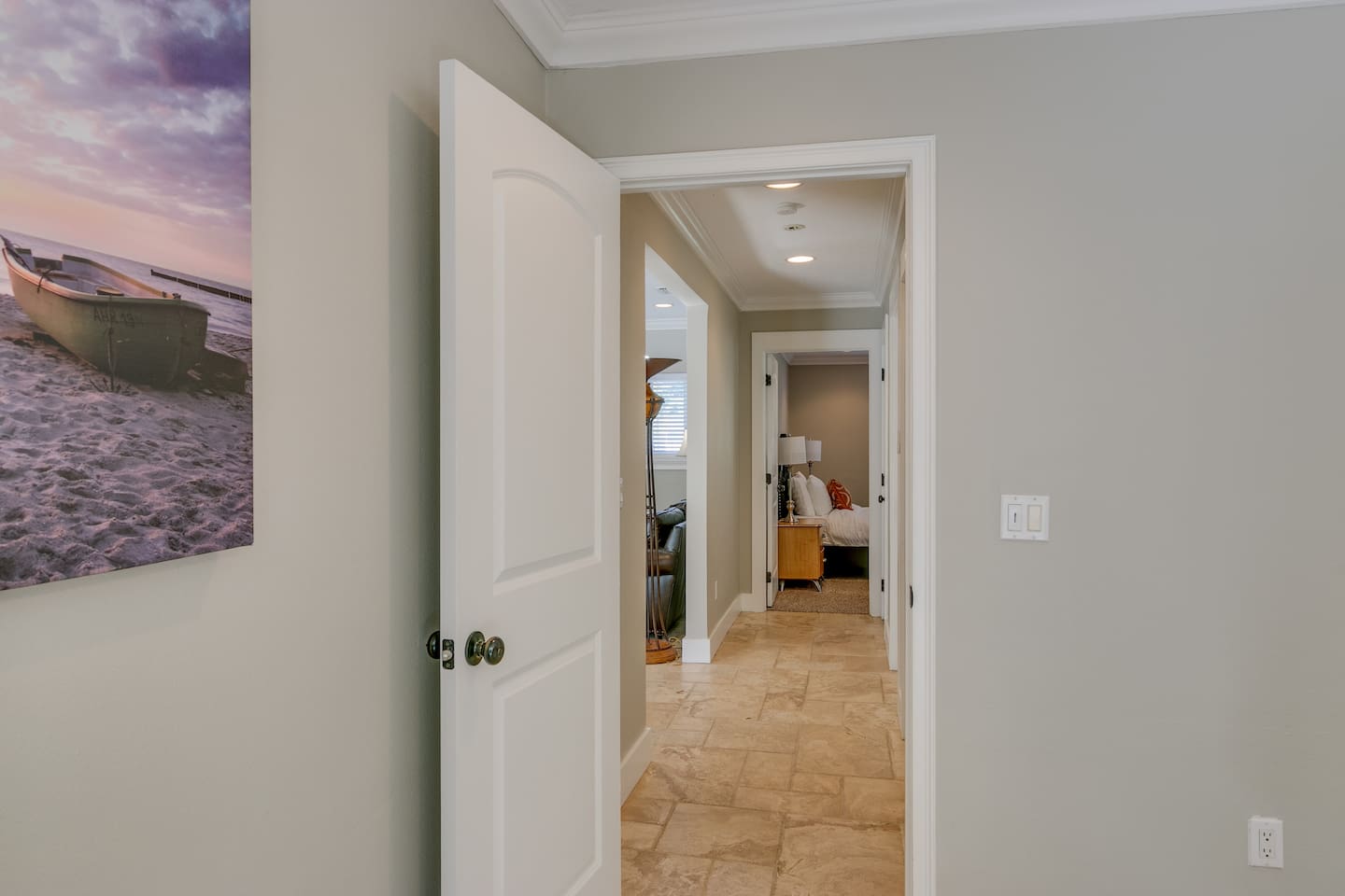 View from King Bedroom #2 to Hallway to King Bedroom #3
