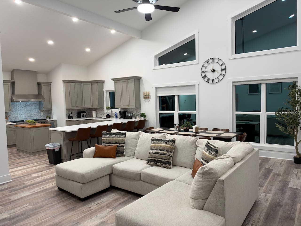 Living and dining area located on second floor.