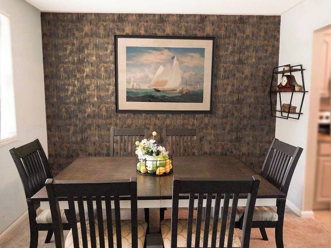 Large dinner table with seating for six