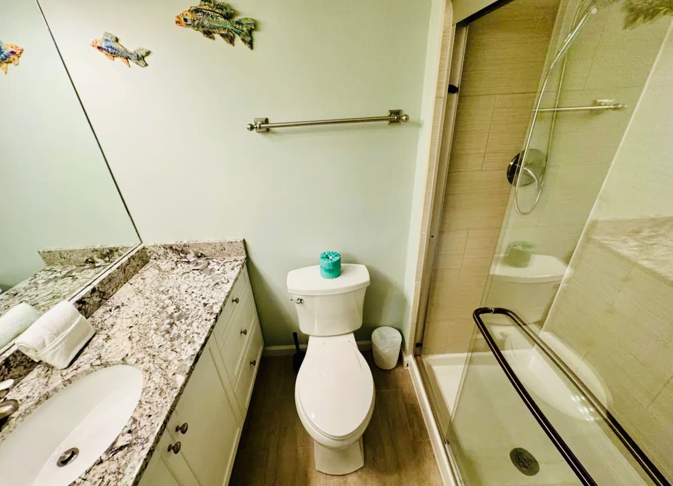 Primary bathroom with walk-in shower
