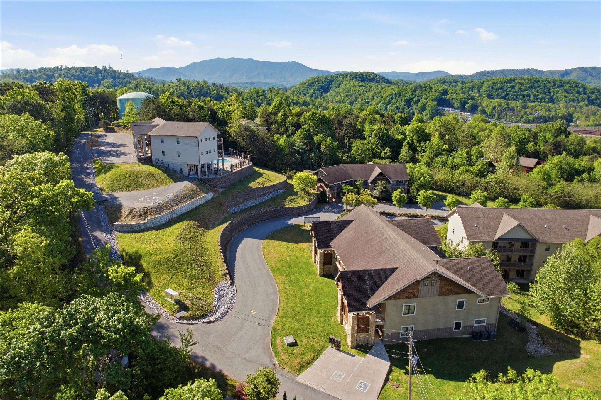 From up here, you can see just how peaceful it is—tucked into the ridge, surrounded by trees, and perfectly placed for both privacy and scenery. This is your escape, elevated.