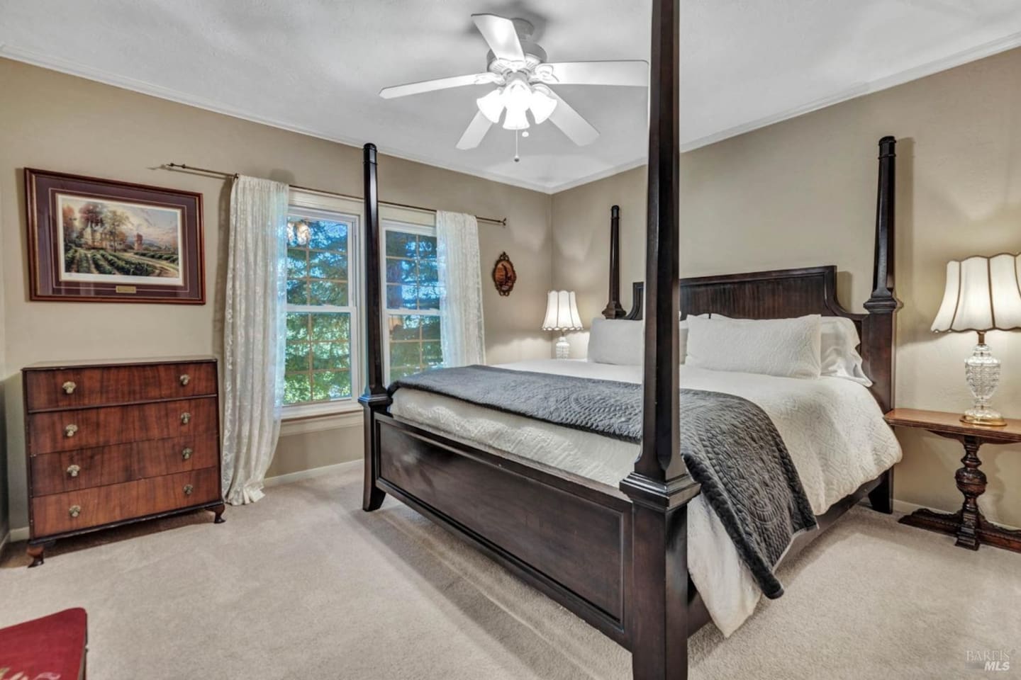 Fourth bedroom on second floor with king bed.