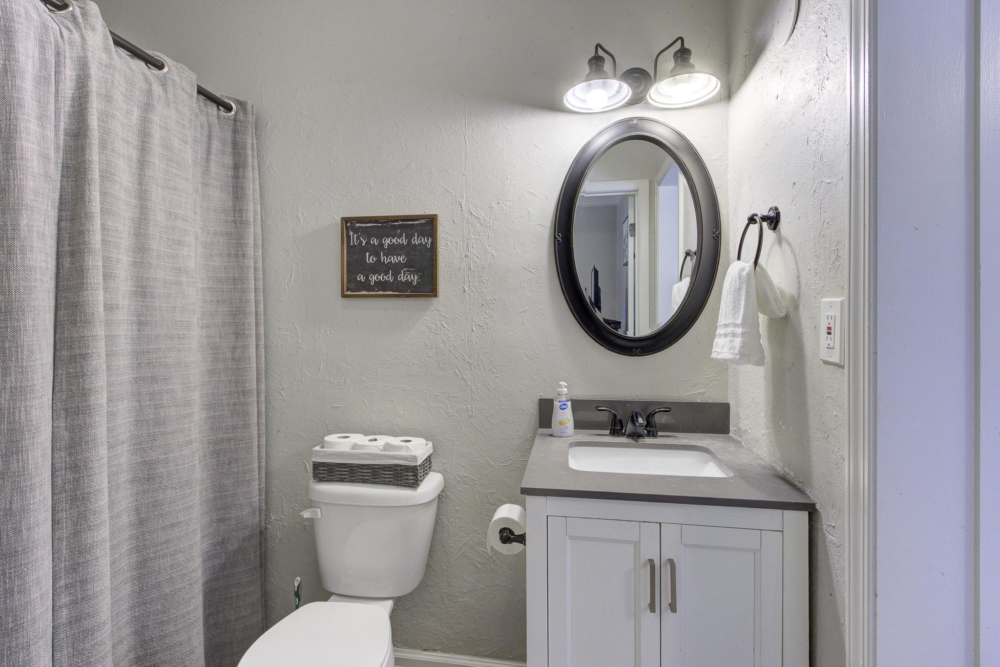 Full bathroom -- shared Jack-and-Jill bathroom  between Bedroom #1 and Bedroom #2