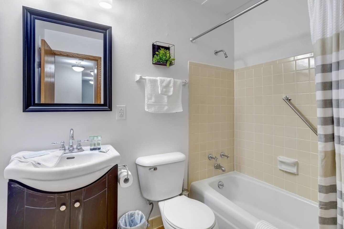 Take a long, hot shower with excellent water pressure in the shower!