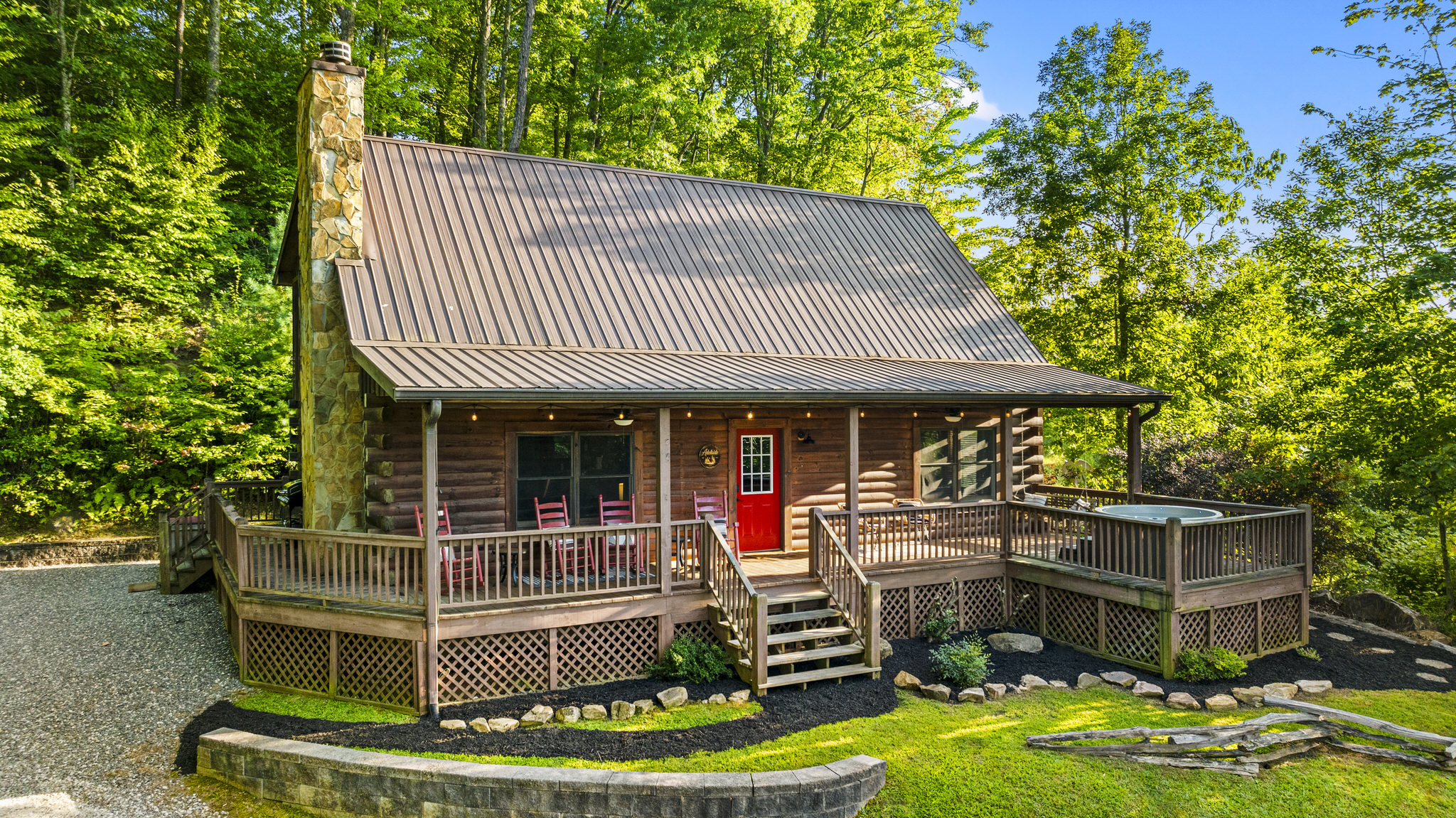 Rustic charm surrounded by mountain beauty.