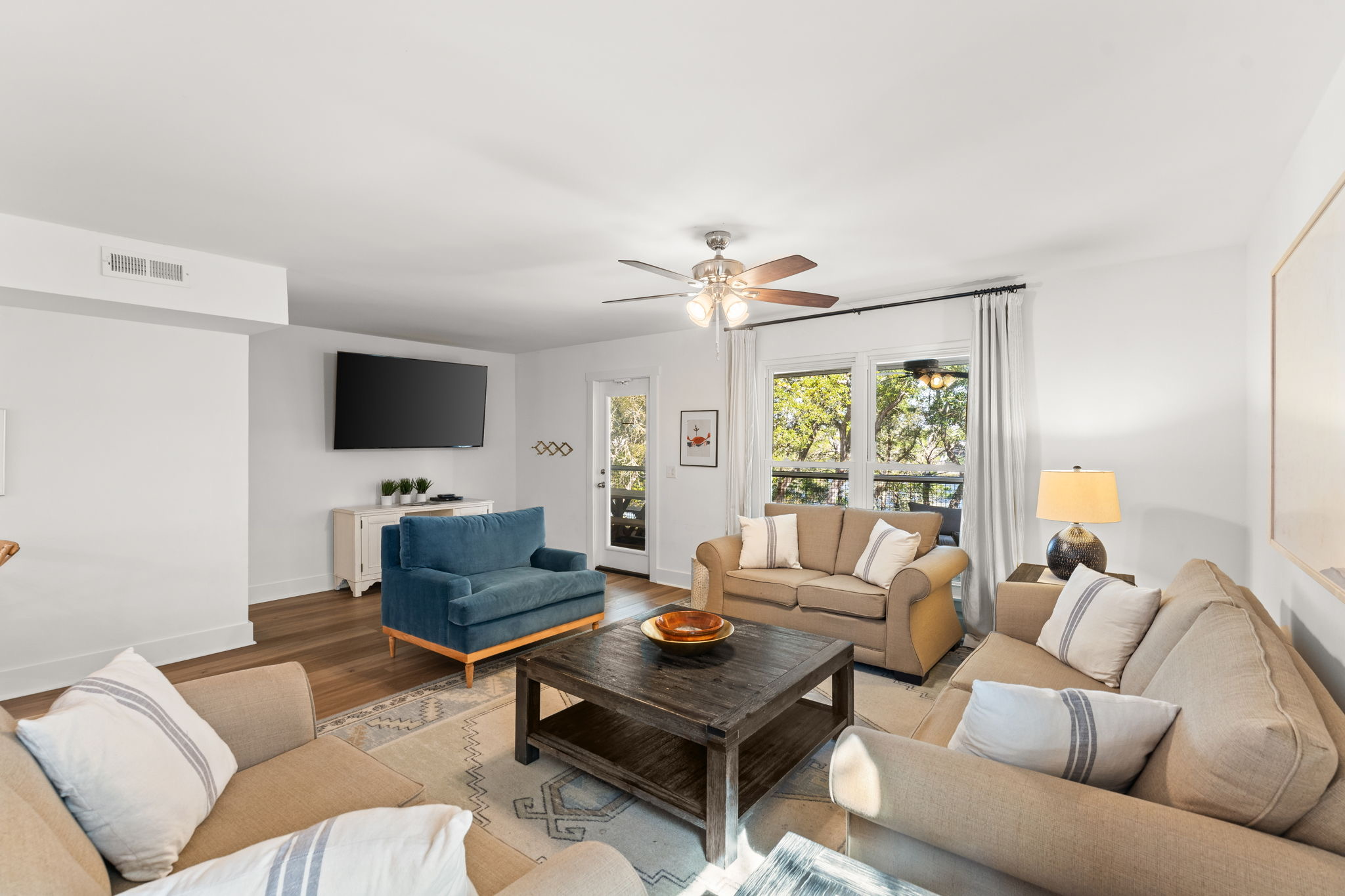 Side B: Open-concept 2nd-floor living area designed for relaxation, connection and celebration.