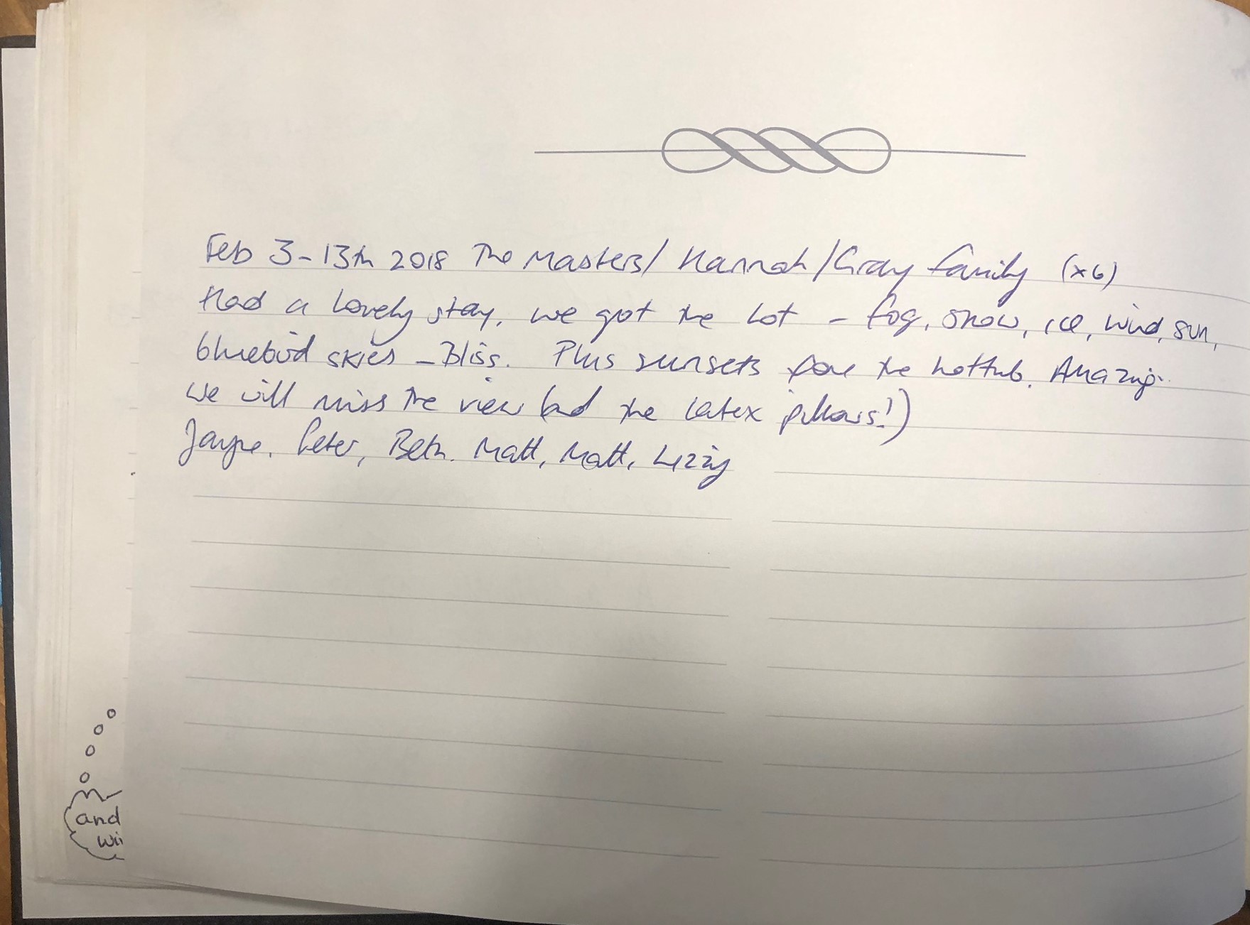 GUEST BOOK ENTRIES