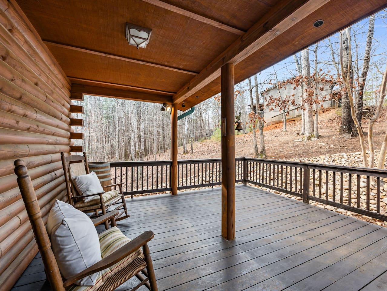 Front porch of the cabin